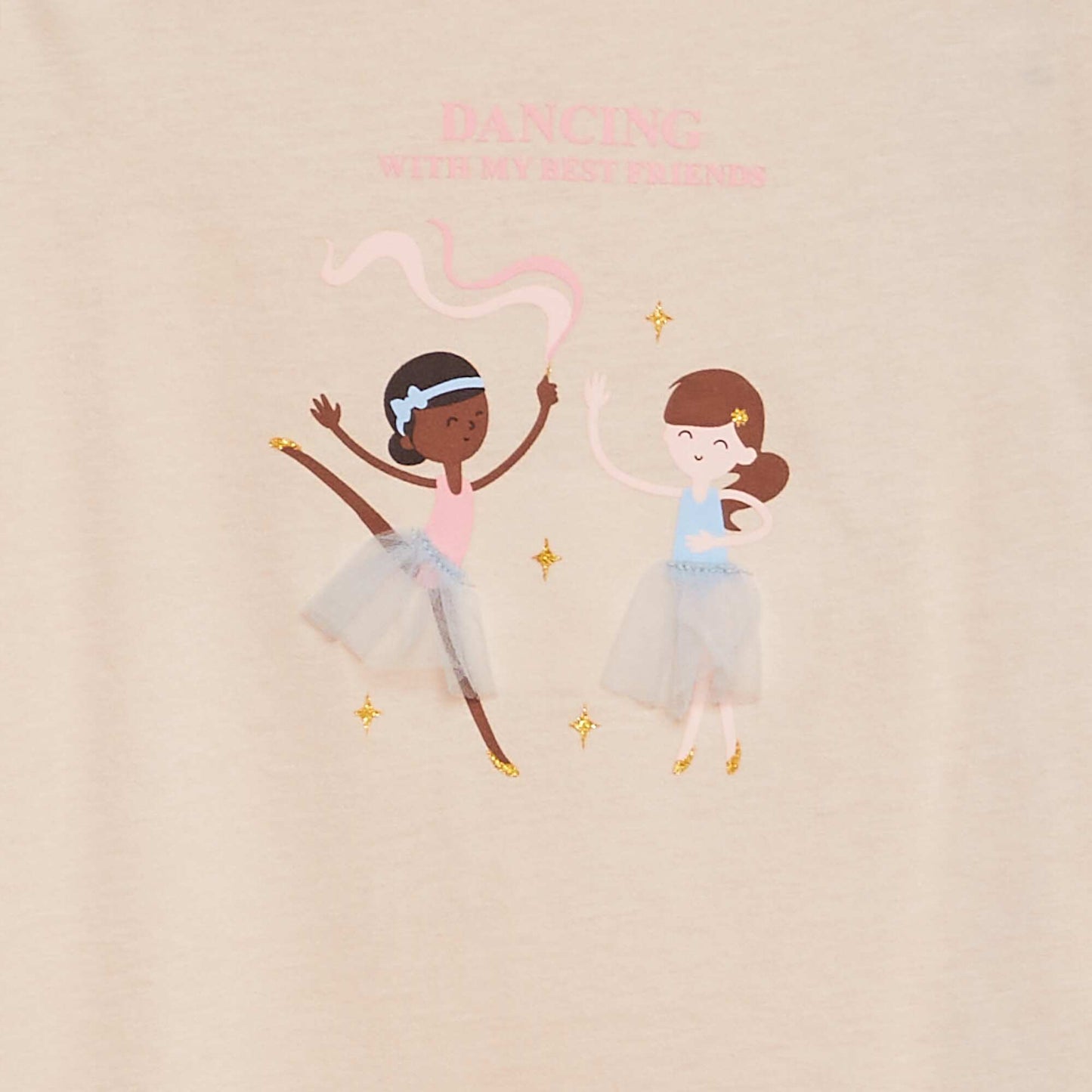 Camiseta de manga larga de punto estampado + relieve ROSA