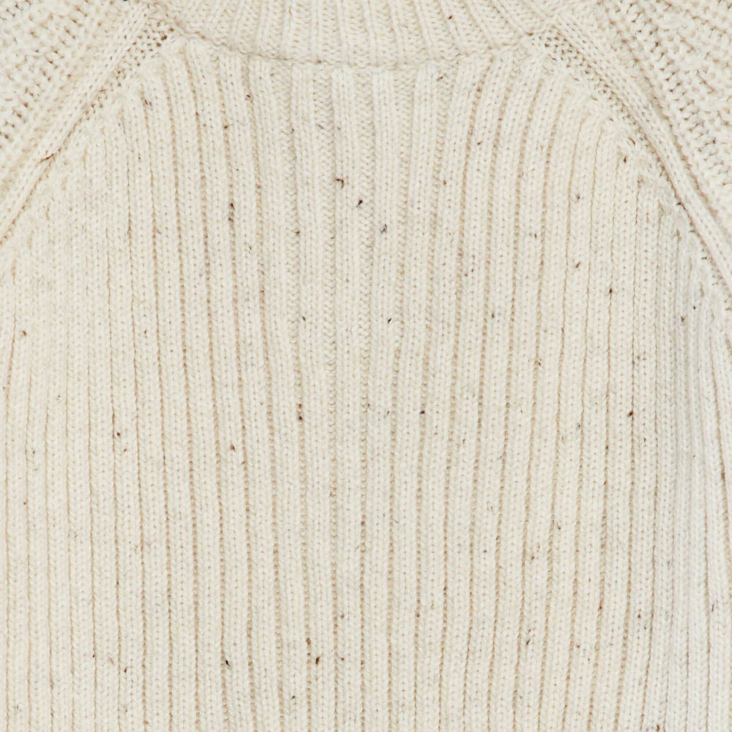 Sweater de punto con 3 botones en el cuello BEIGE