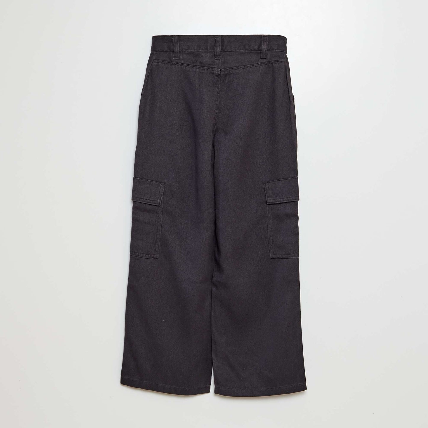 Pantalón de sarga multibolsillos NEGRO