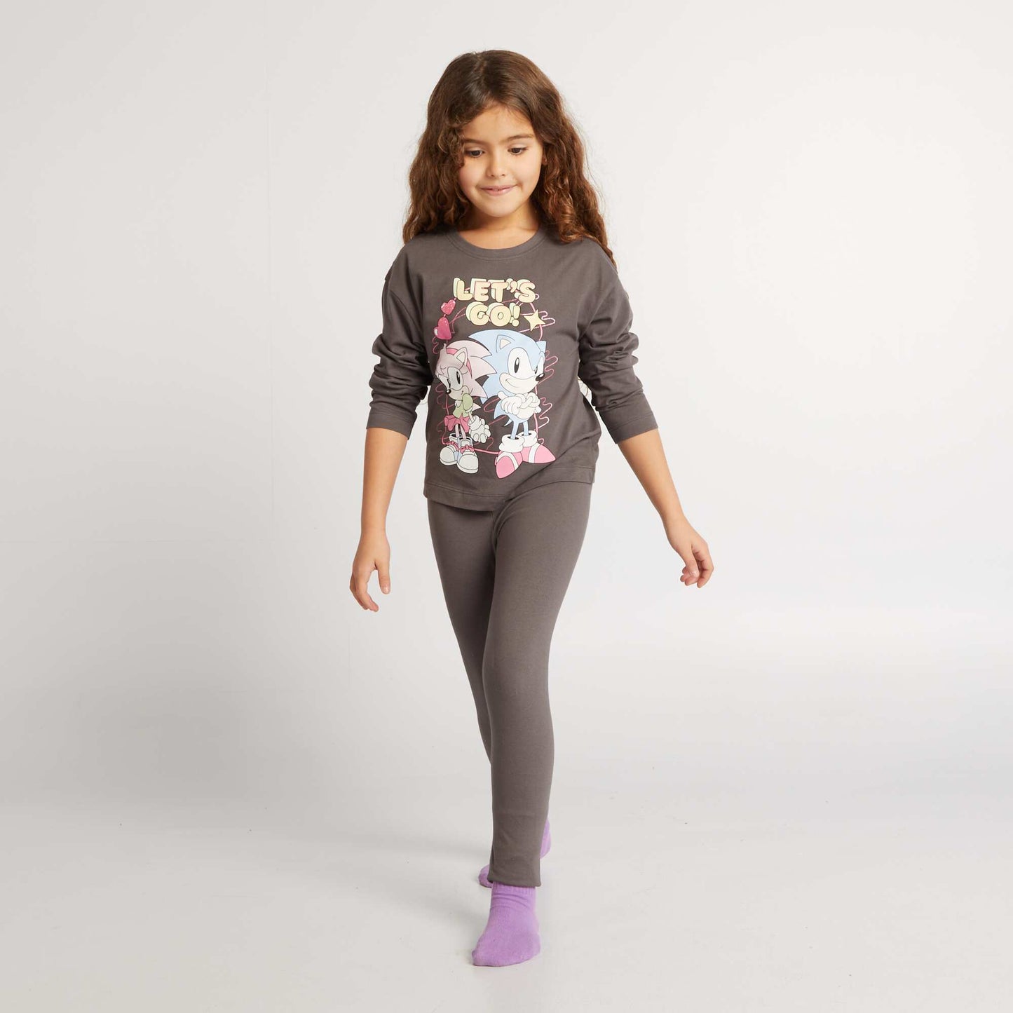 Pijama largo 'Sonic' NEGRO