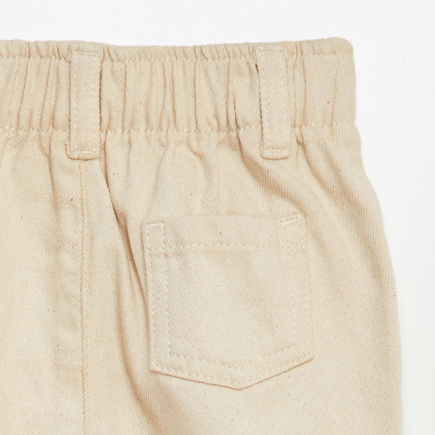 Pantalón de sarga paperbag BLANCO