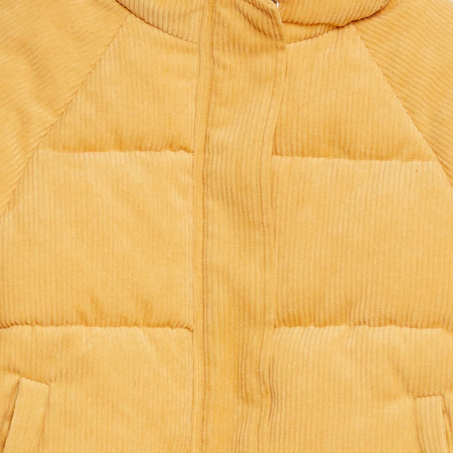 Anorak de canalé con capucha AMARILLO