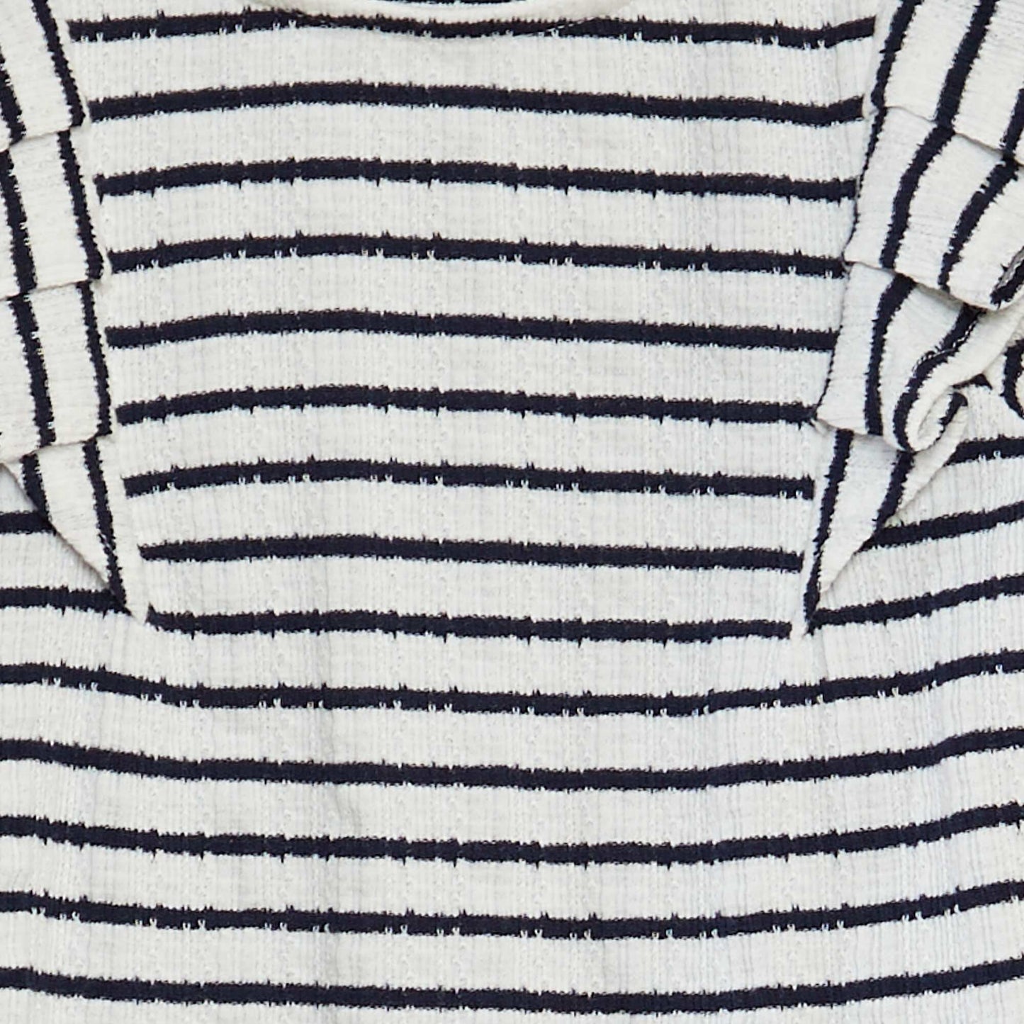 Camisa de rayas con detalles de volantes AZUL
