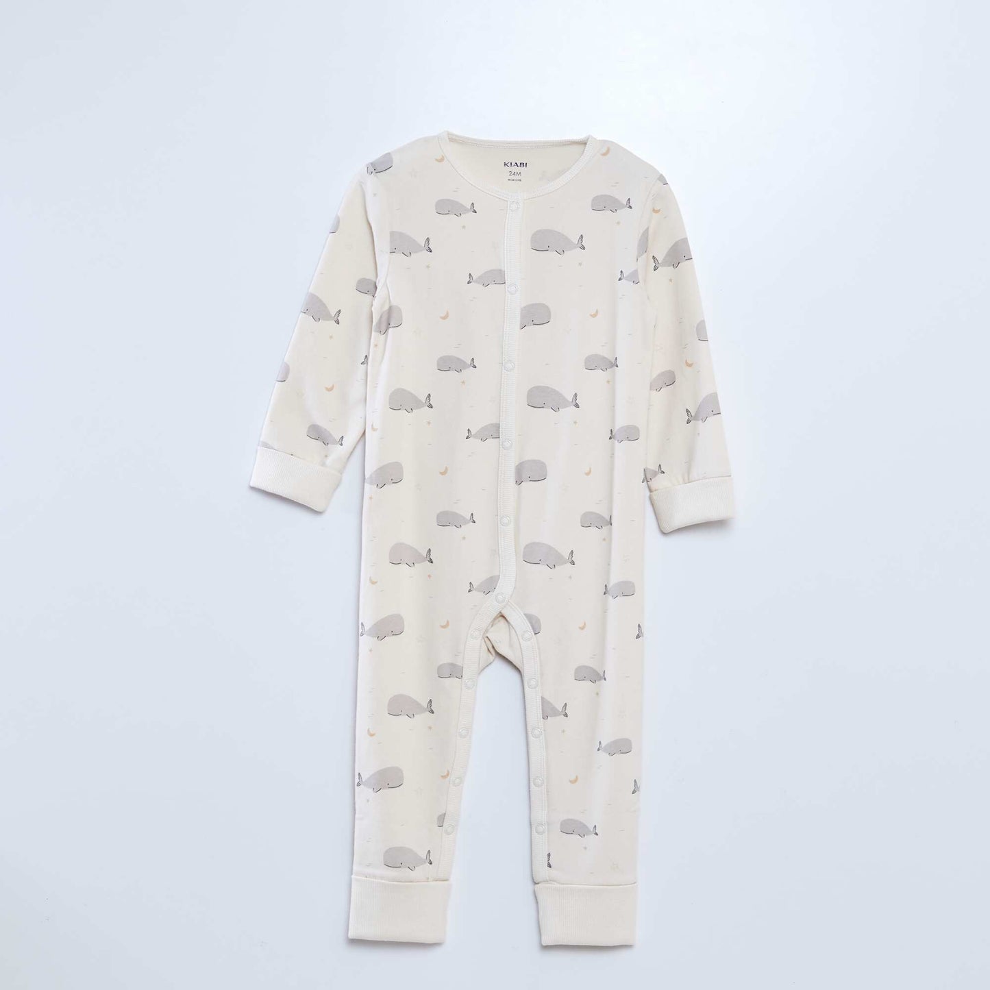 Conjunto de pijama + body + babero - 3 piezas BLANCO