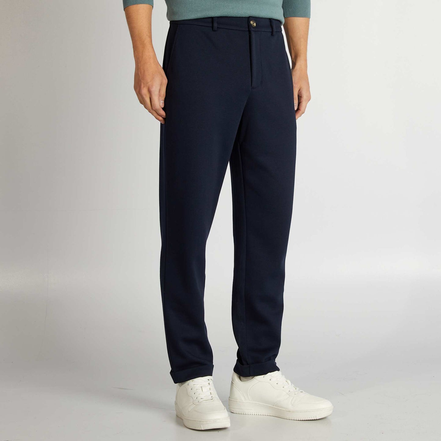 Pantalón de punto de piqué AZUL