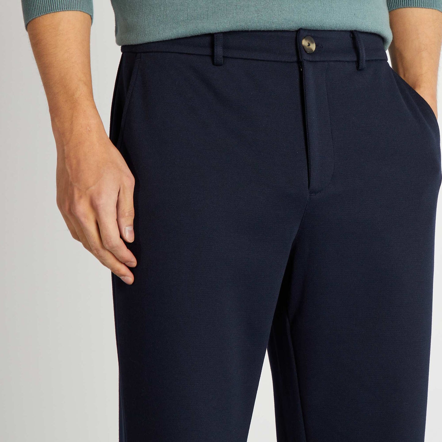 Pantalón de punto de piqué AZUL