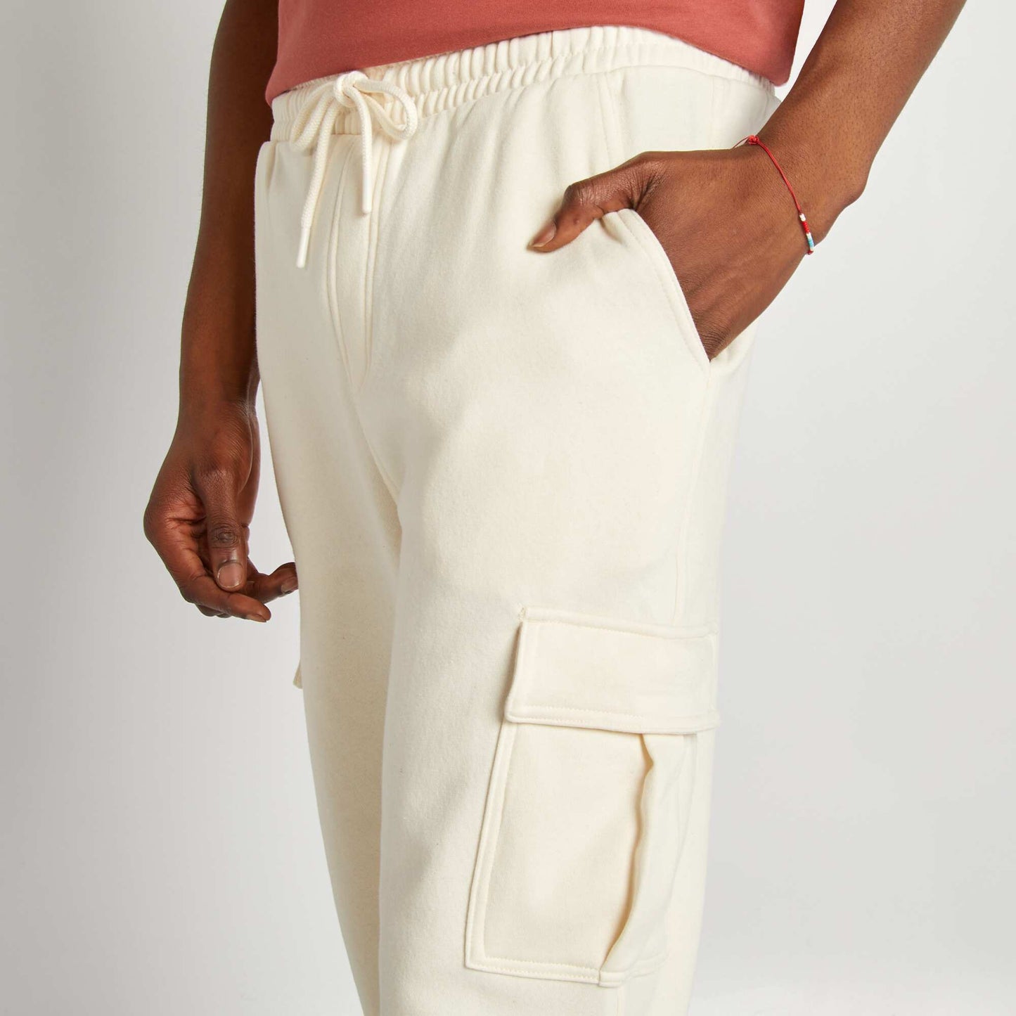 Pantalón de chándal multibolsillos BLANCO