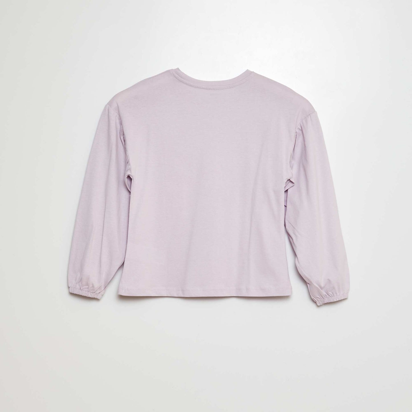 Camiseta con bordado y frunces en las sisas PURPURA