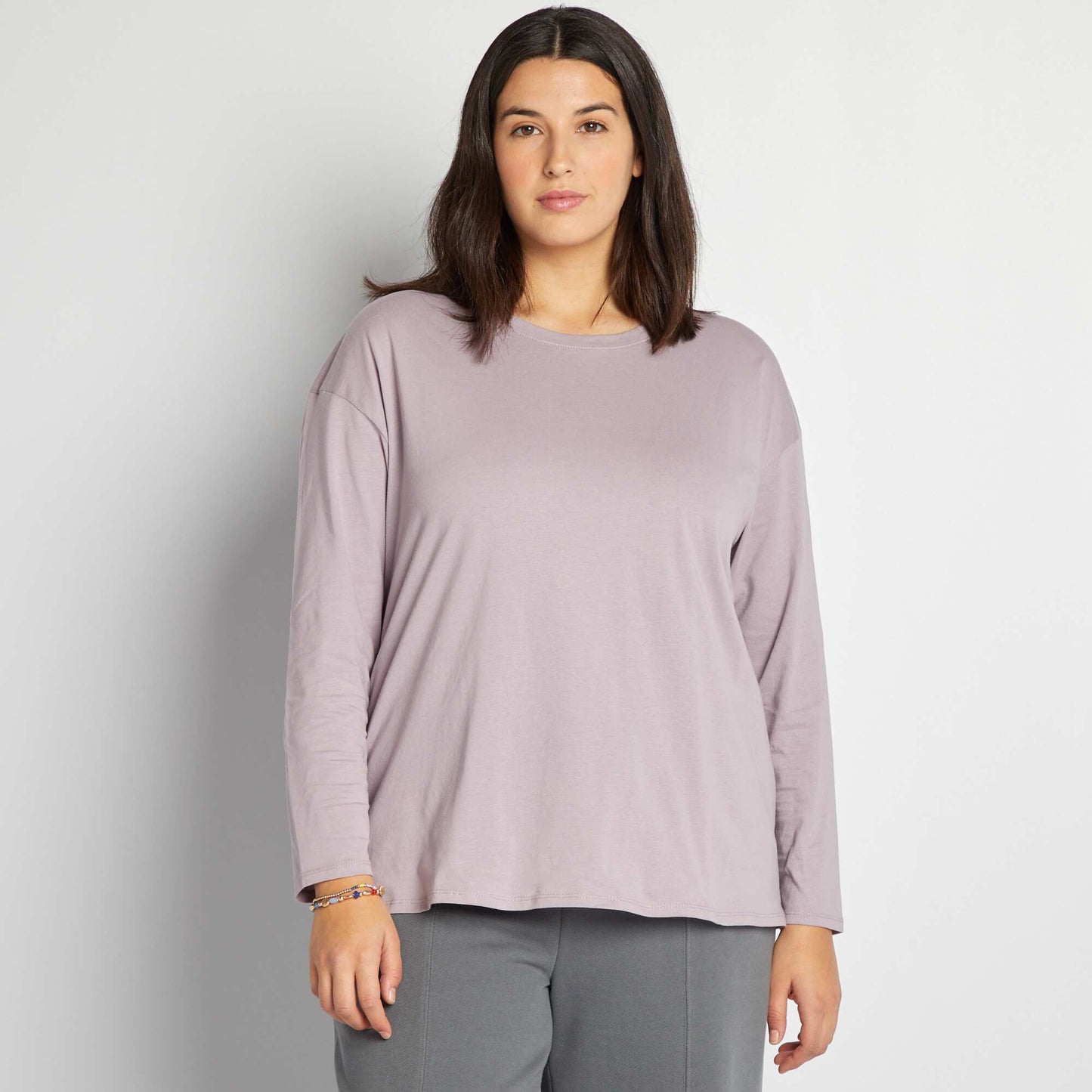 Camiseta de manga larga de punto PURPURA