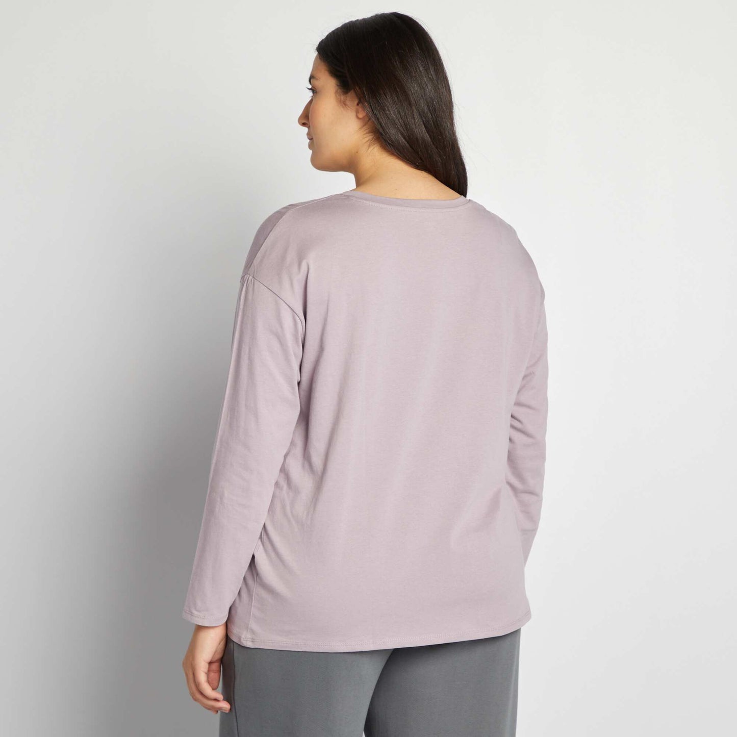 Camiseta de manga larga de punto PURPURA