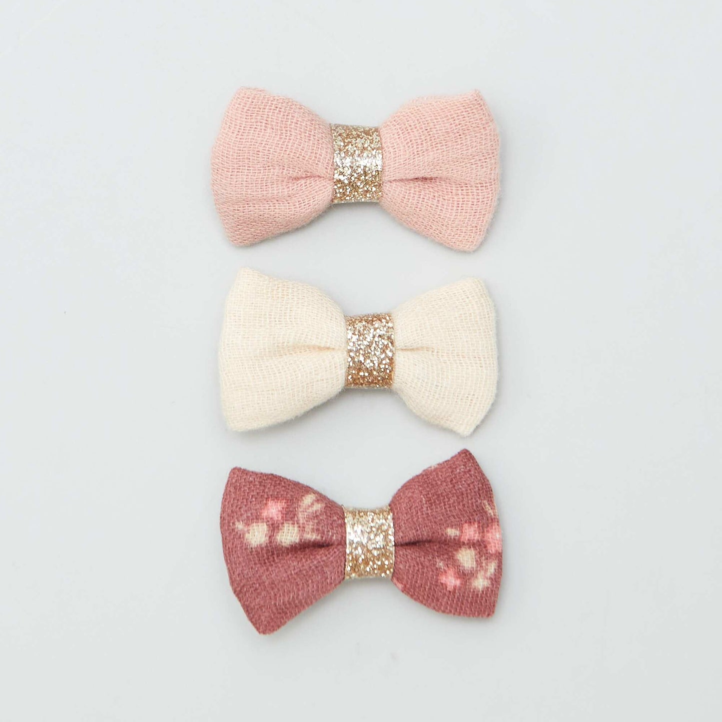 Pack de 3 pinzas con lazo ROSA