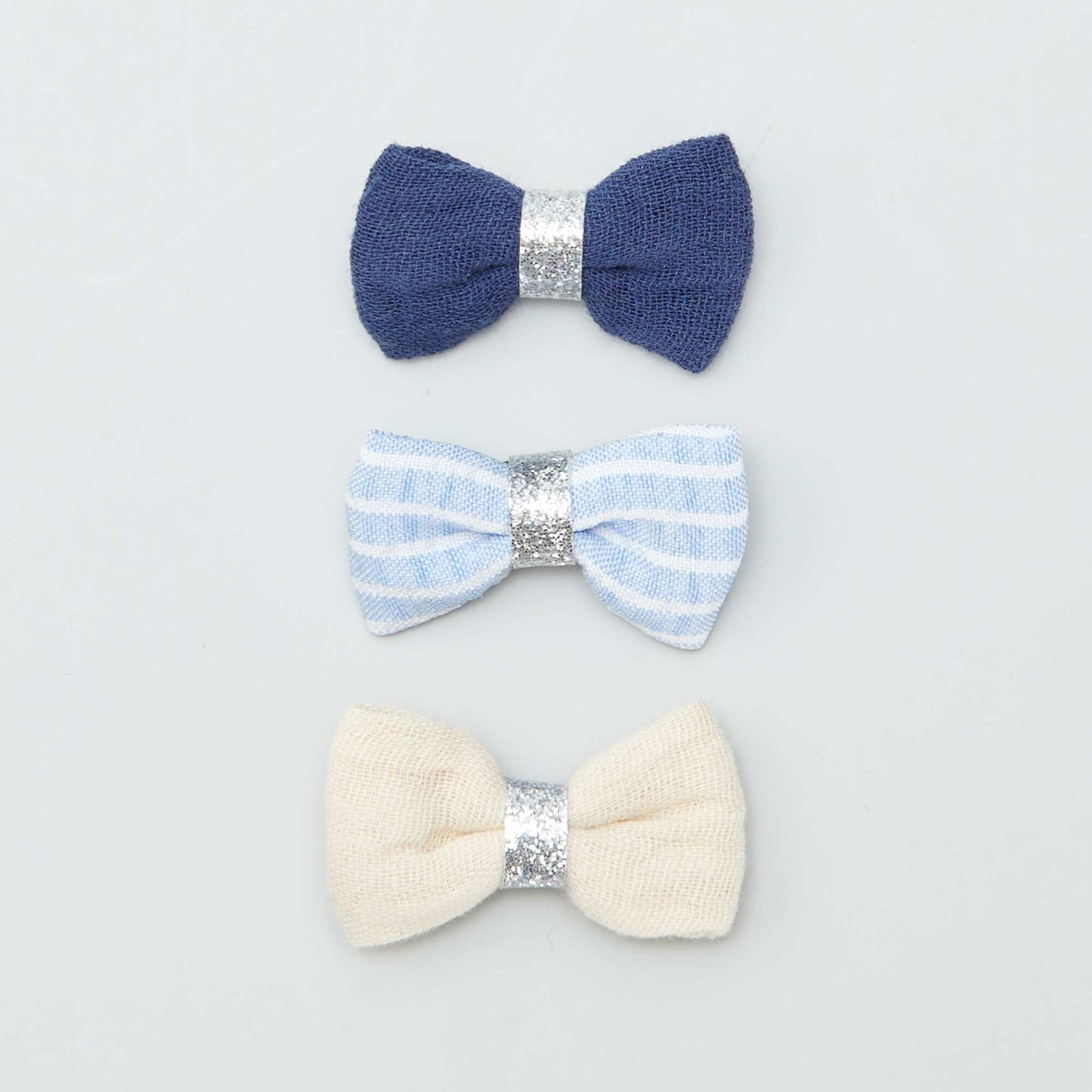 Pack de 3 pinzas con lazo AZUL