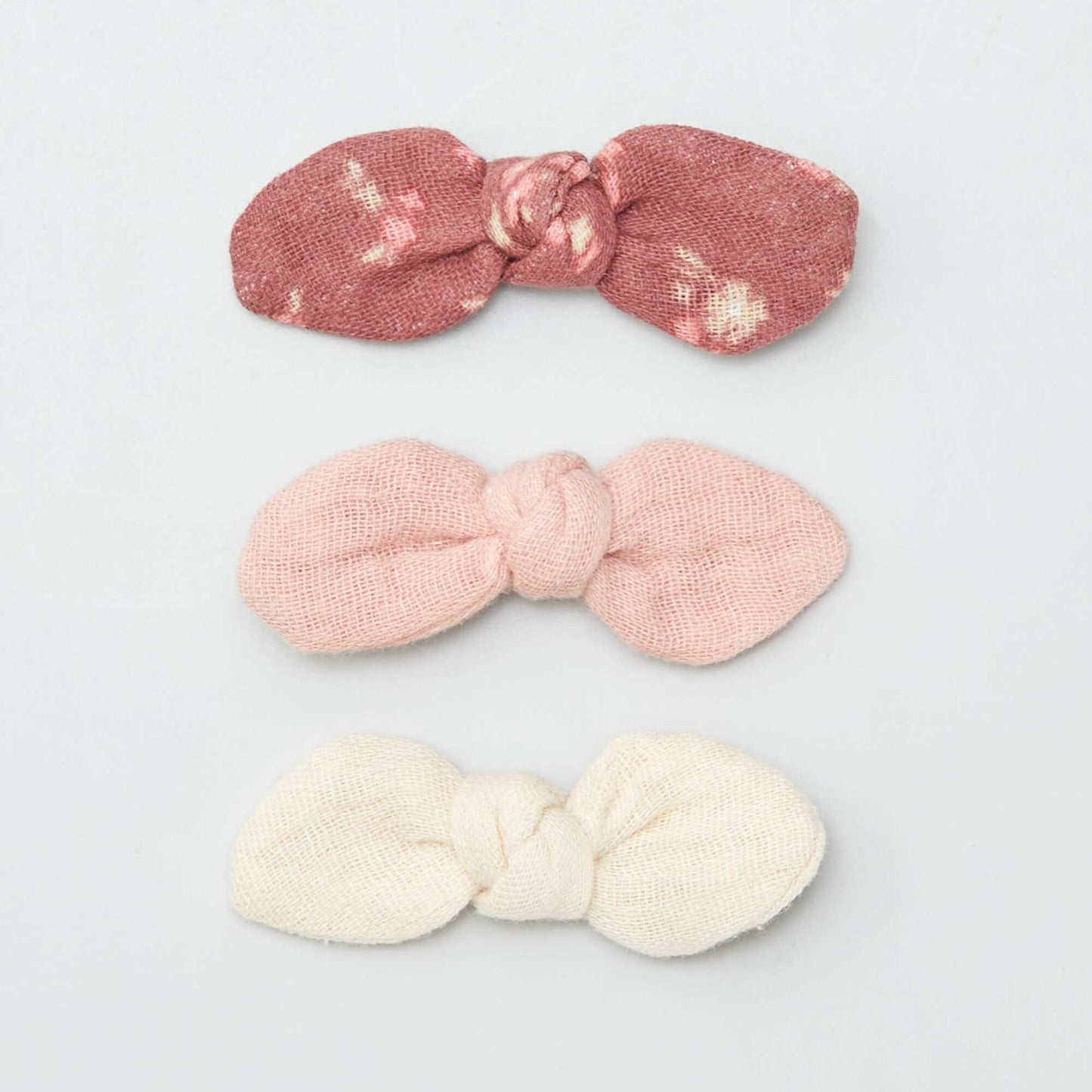 Pack de 3 pinzas con lazo ROSA