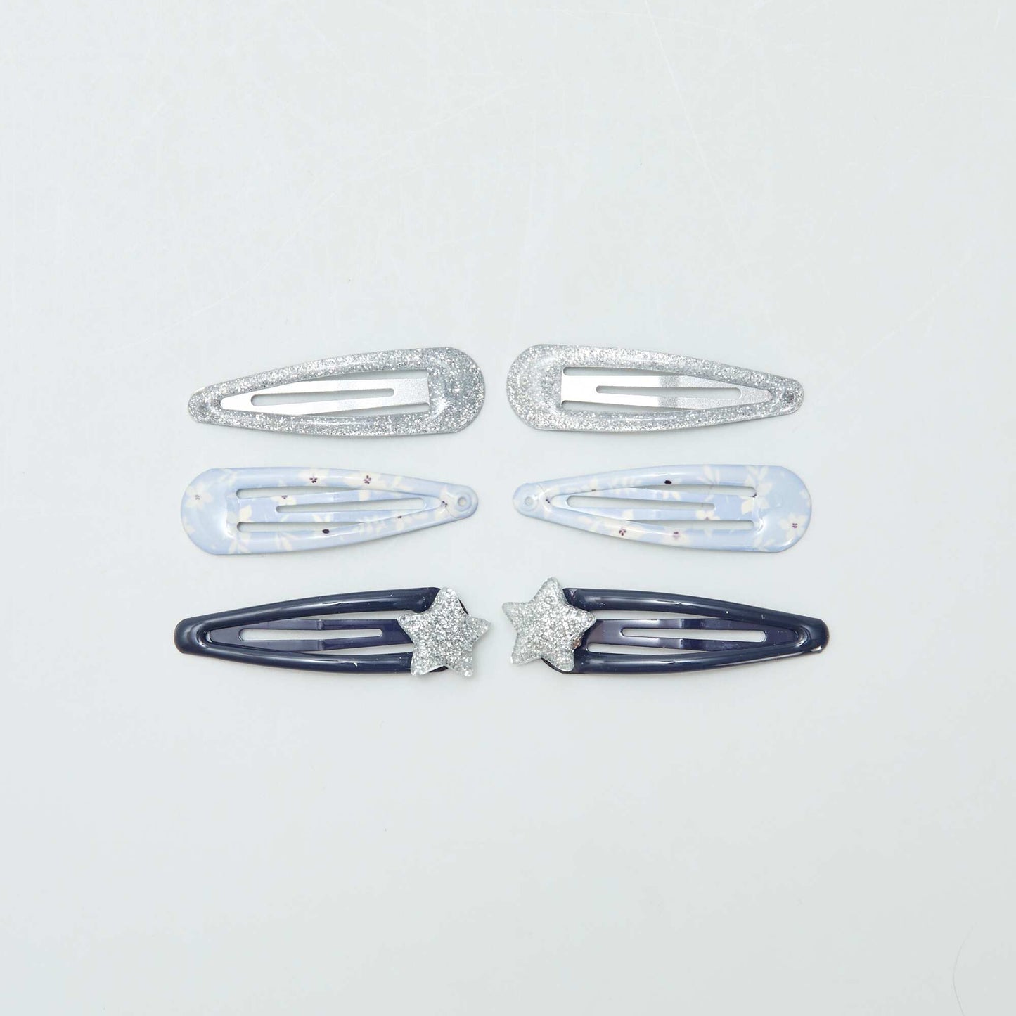 Pack de 6 pinzas clip AZUL