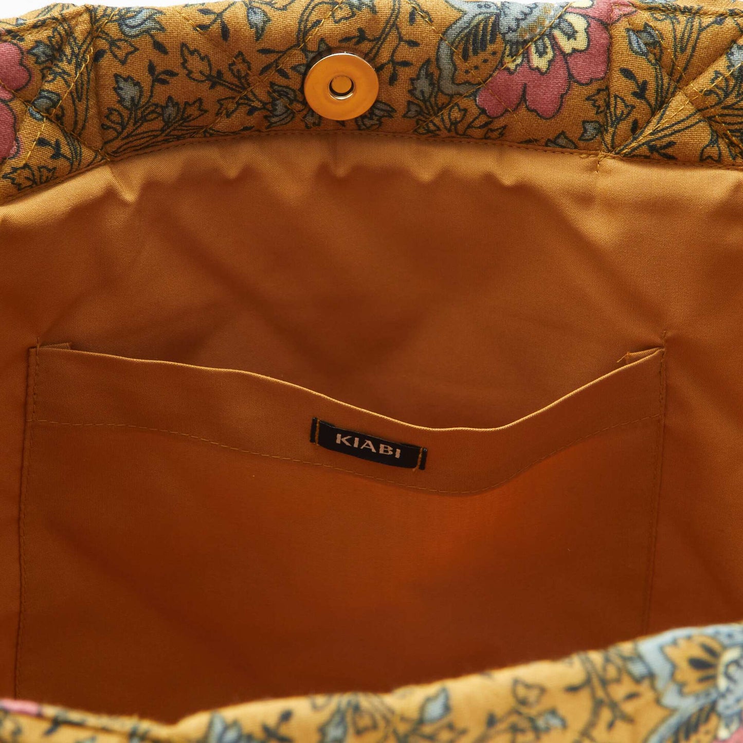 Bolso shopper acolchado estampado AMARILLO