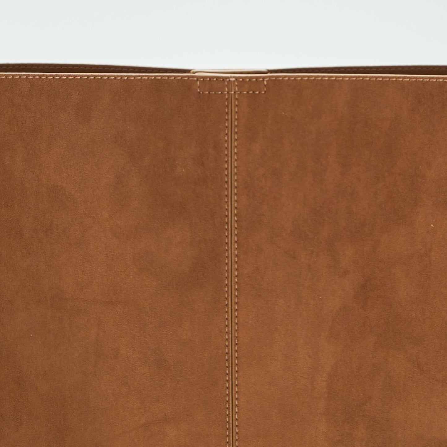 Bolso bombonera de dos materiales MARRON