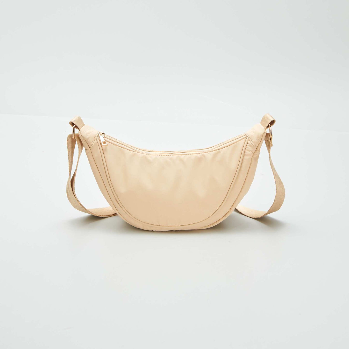 Bolso semicircular de nailon BLANCO
