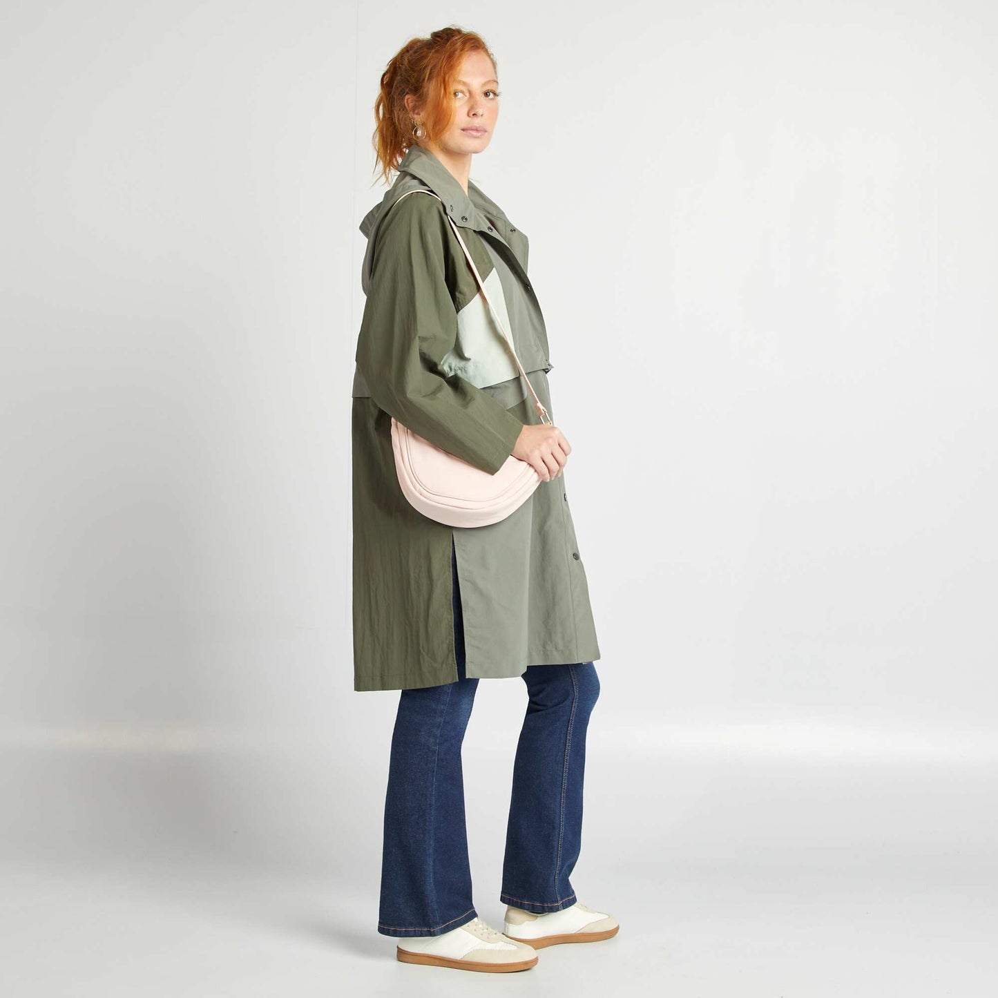 Bolso semicircular de nailon ROSA