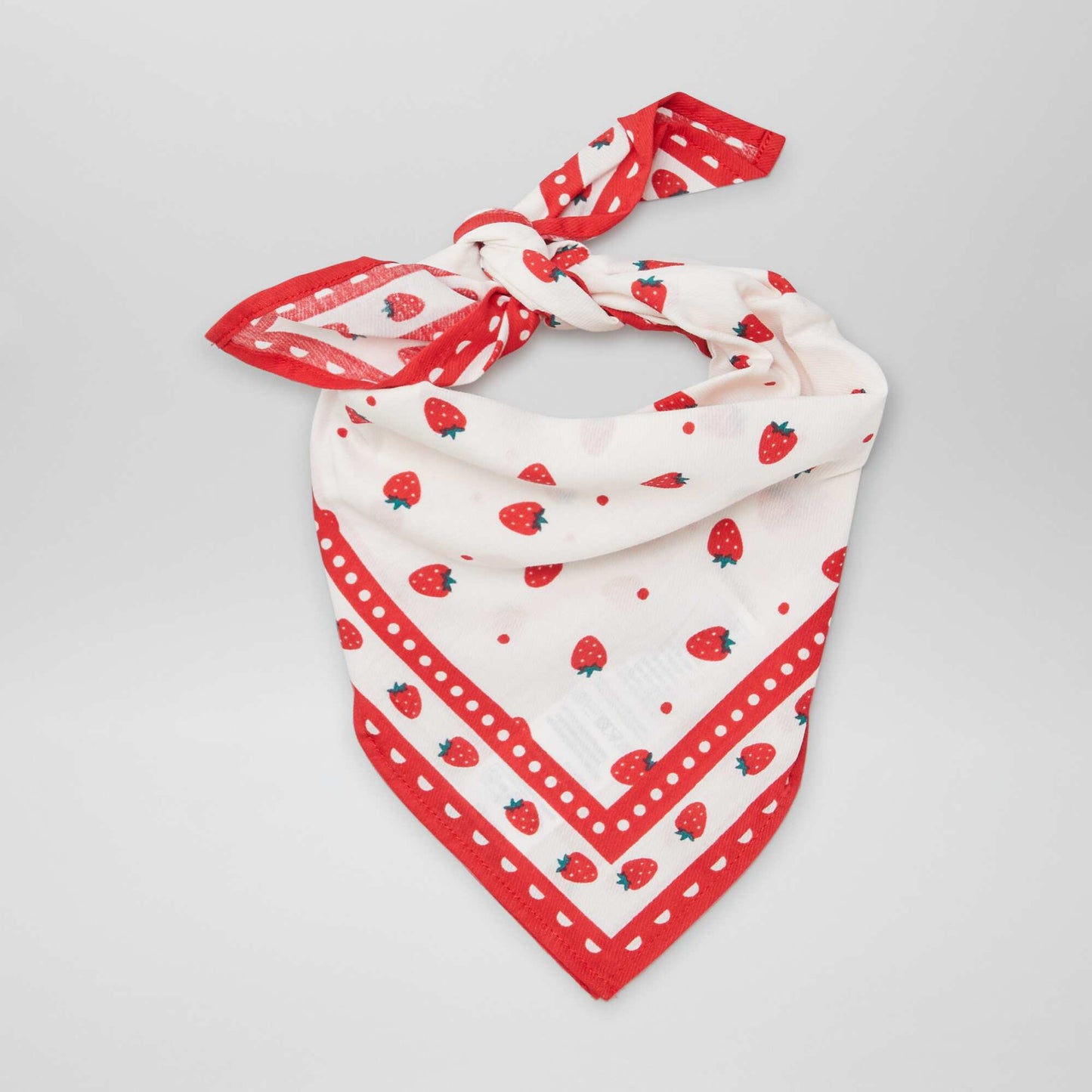 Pañuelo estampado 'Fresas' BLANCO