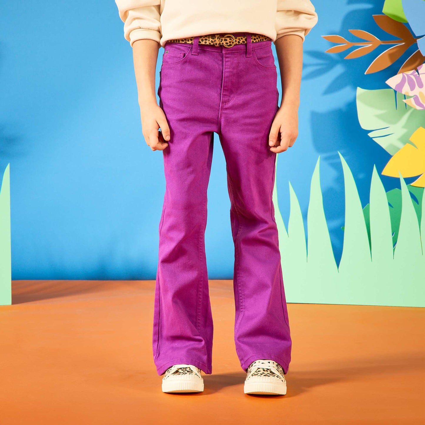 Jean corte flare/bootcut PURPURA