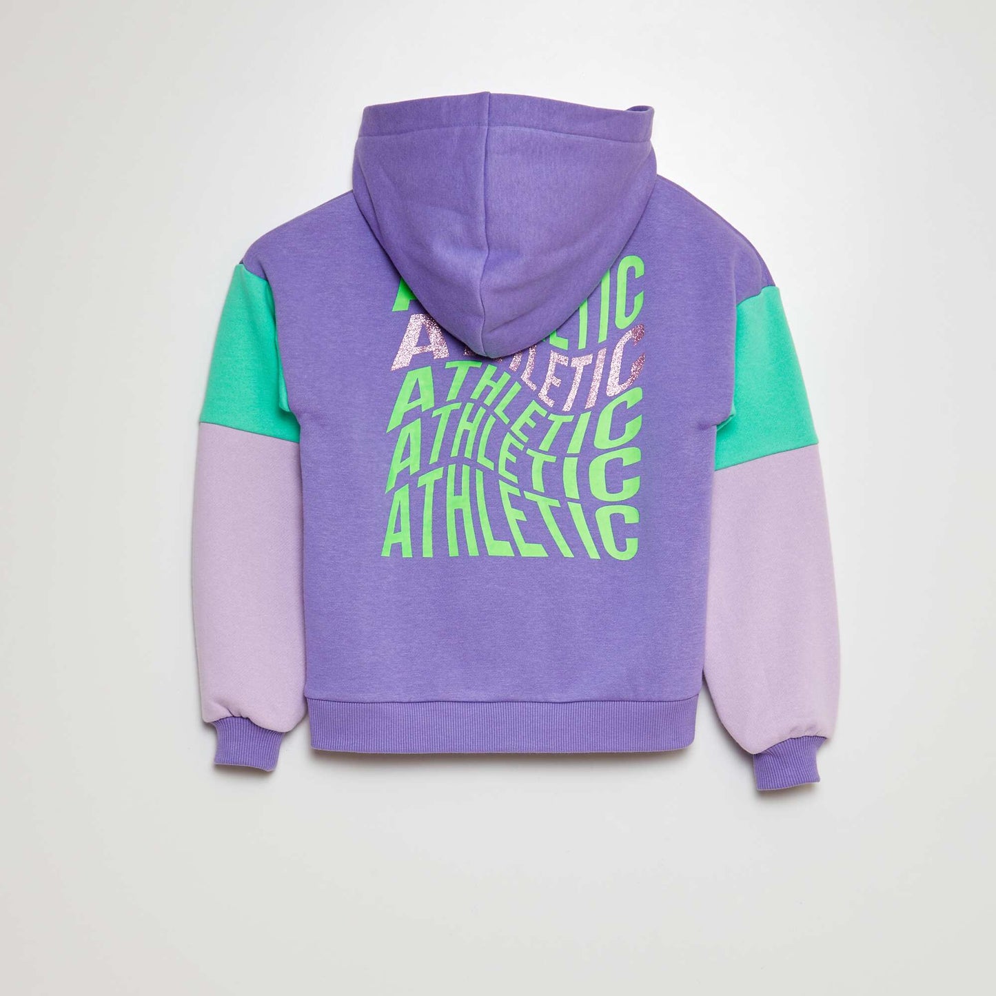Buzo de chándal deportiva con cremallera y capucha PURPURA
