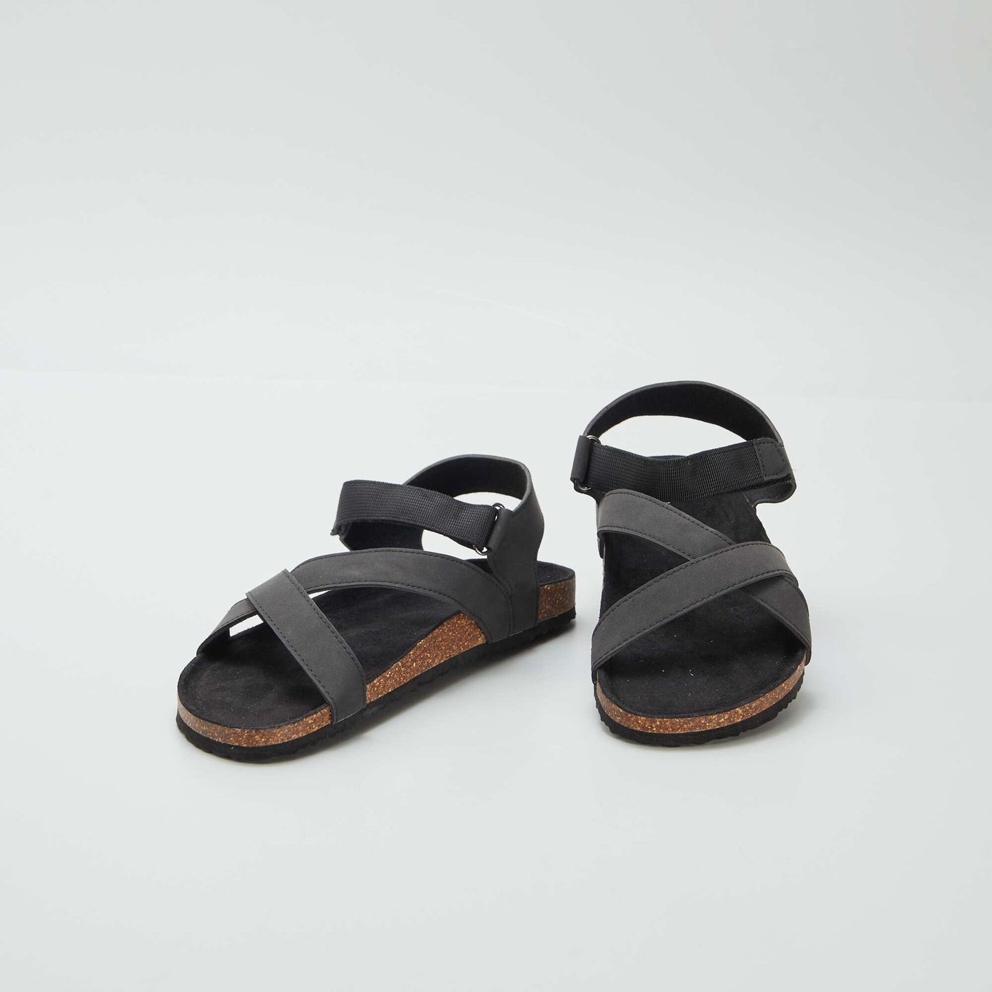 Sandalias con tiras cruzadas NEGRO