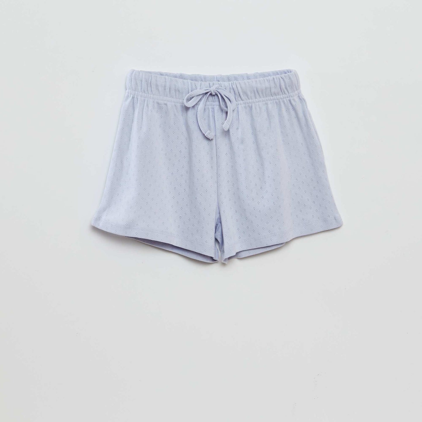 Pijama largo camiseta + pantalón de punto AZUL