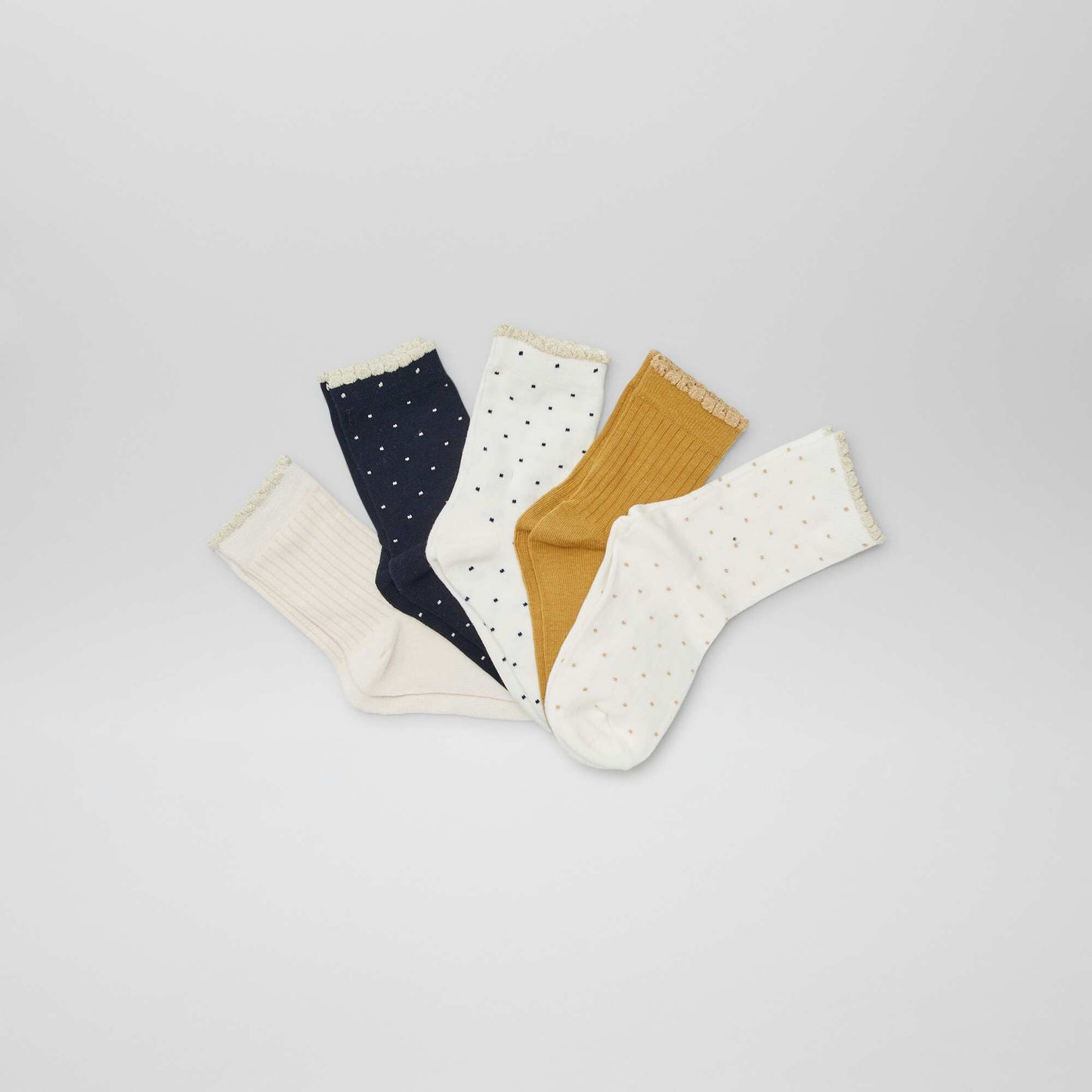 Pack de 5 medias altos BLANCO