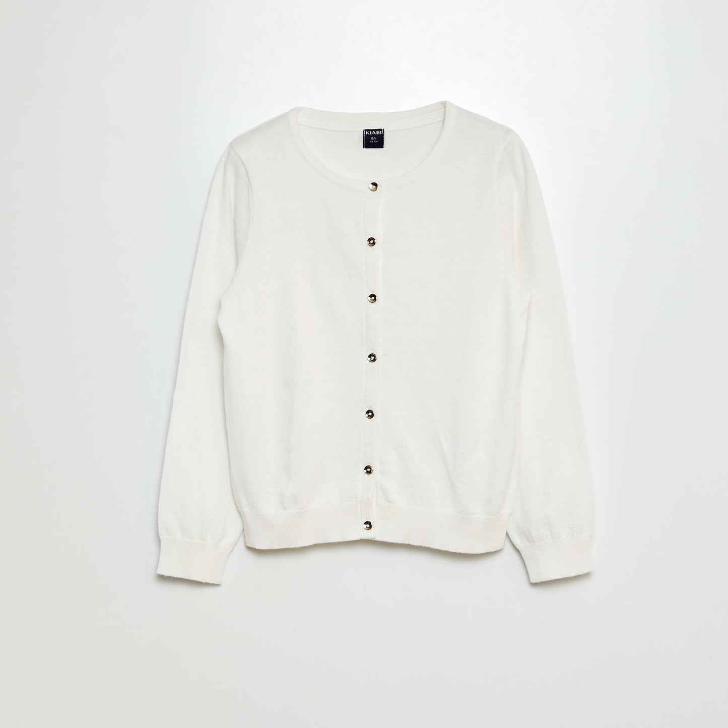 Chaqueta de punto lisa BLANCO