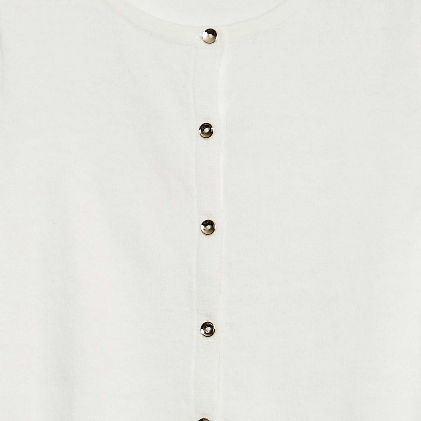 Chaqueta de punto lisa BLANCO