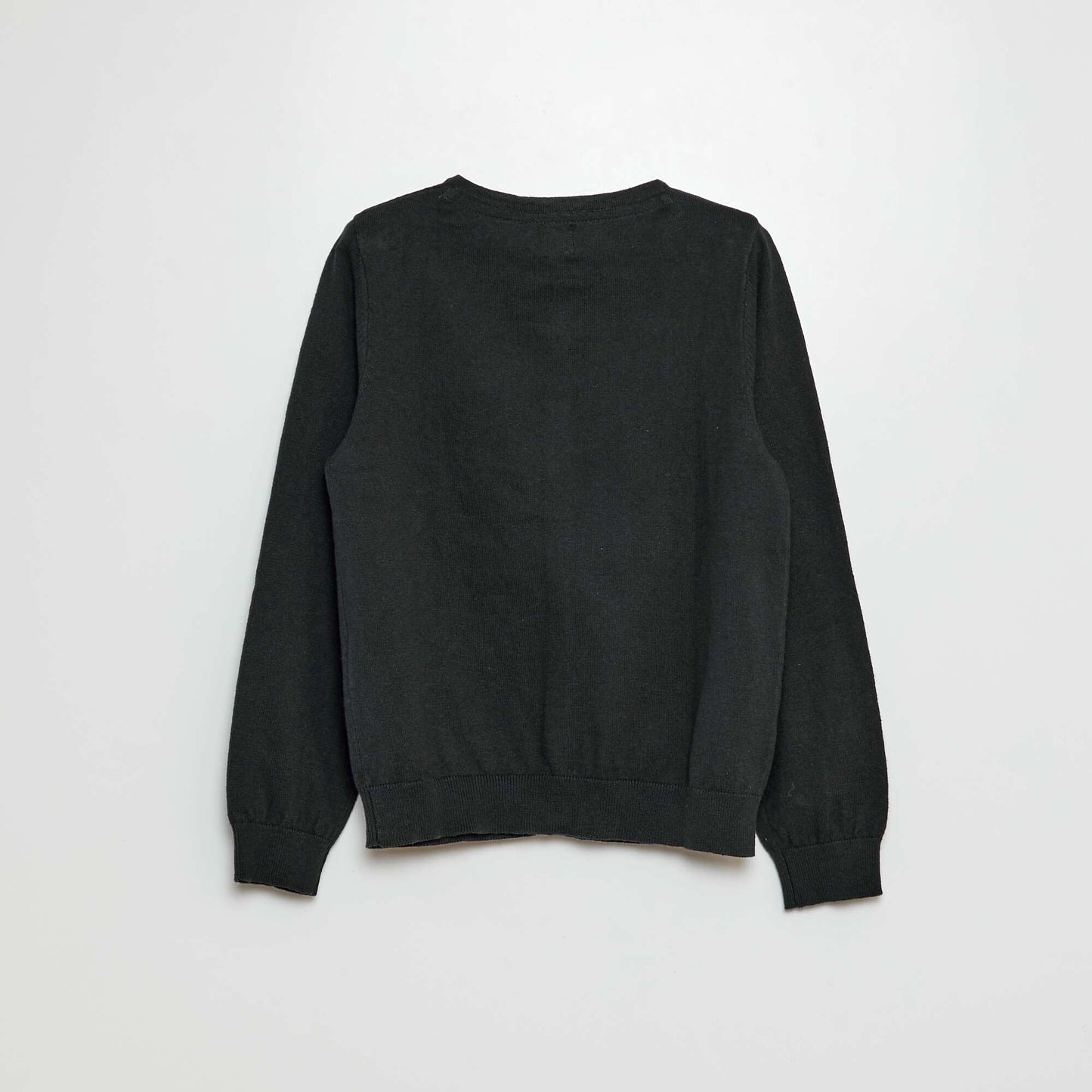Chaqueta de punto lisa NEGRO