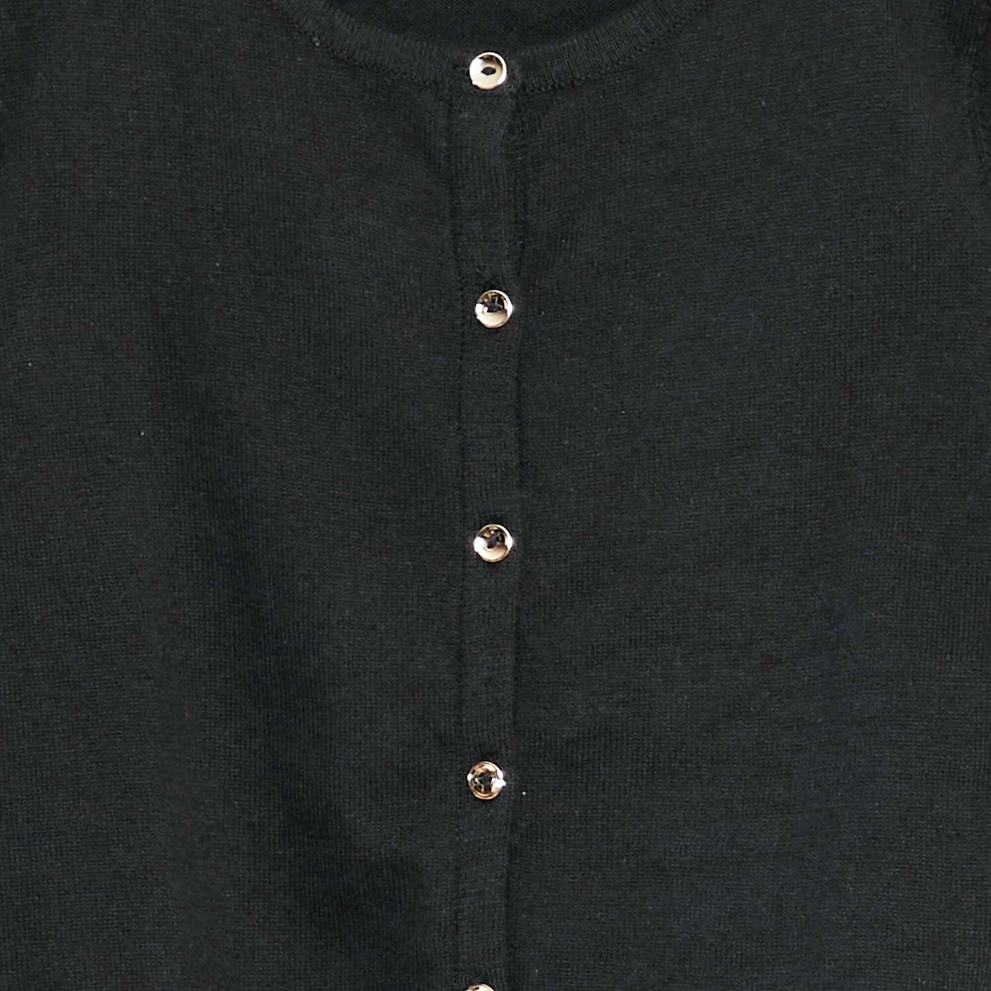 Chaqueta de punto lisa NEGRO