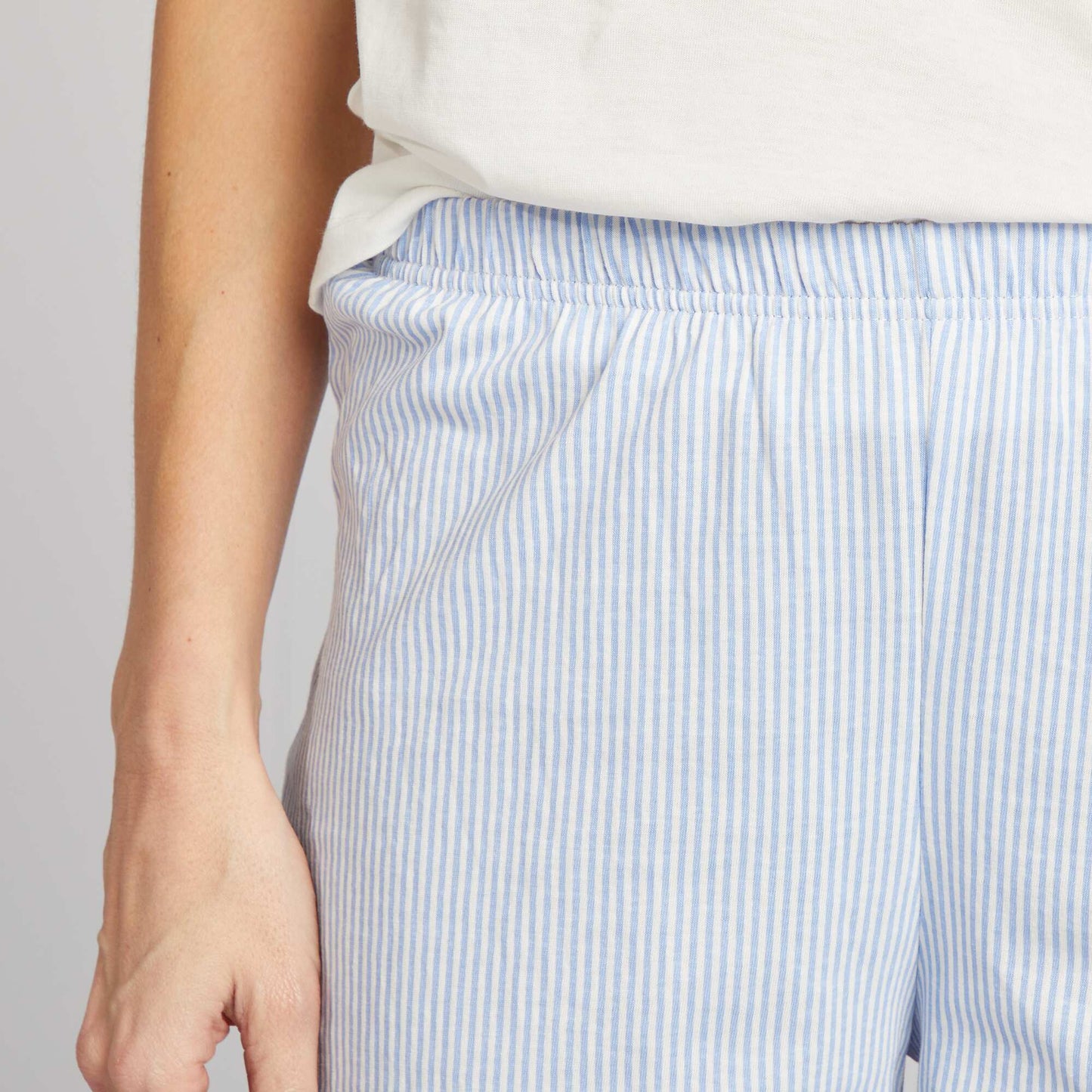 Conjunto de pijama con camiseta de tirantes + short estampado - 2 piezas BLANCO