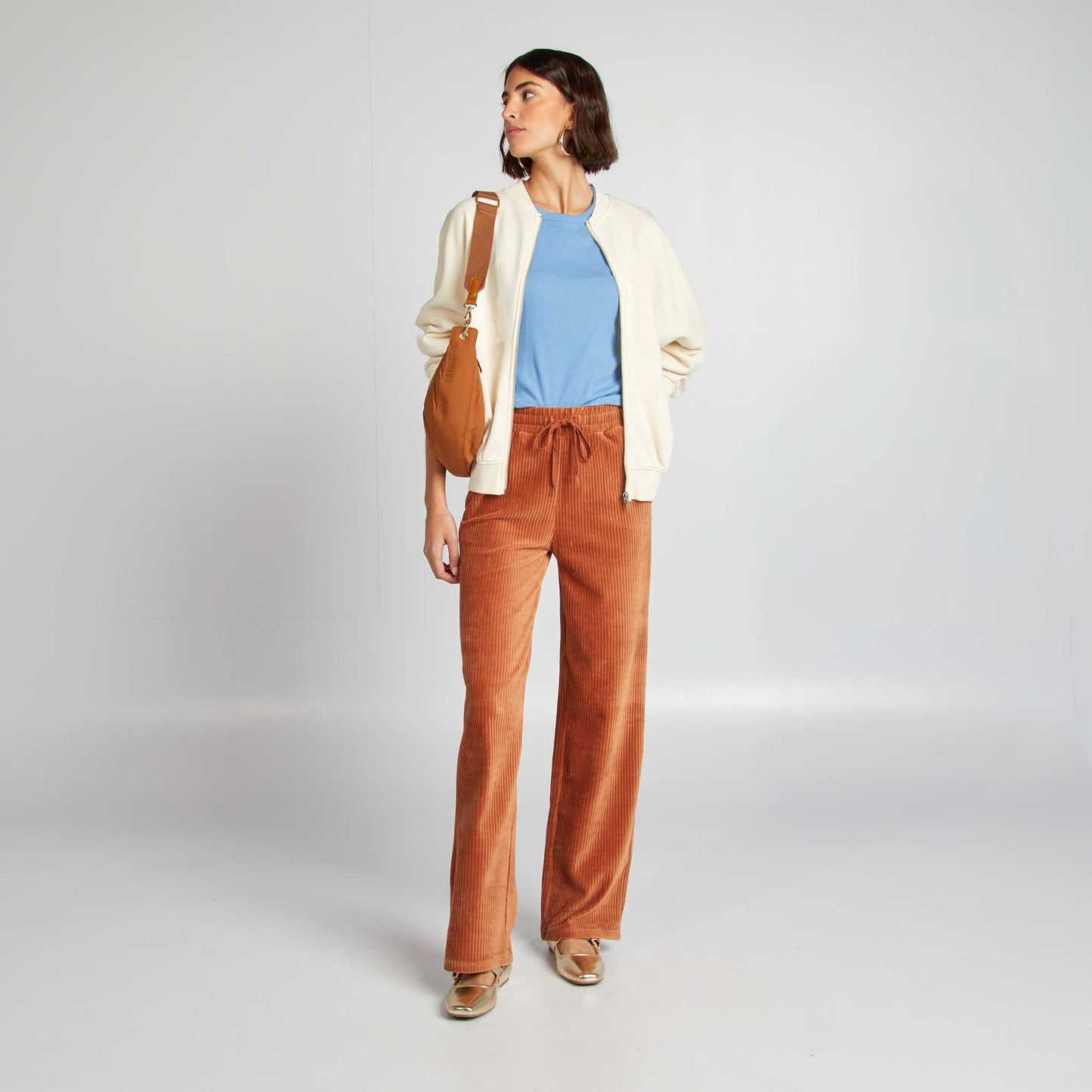 Buzo oversize con cremallera BLANCO