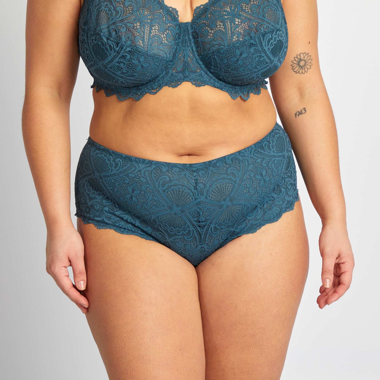 Braguita de encaje y microfibra AZUL
