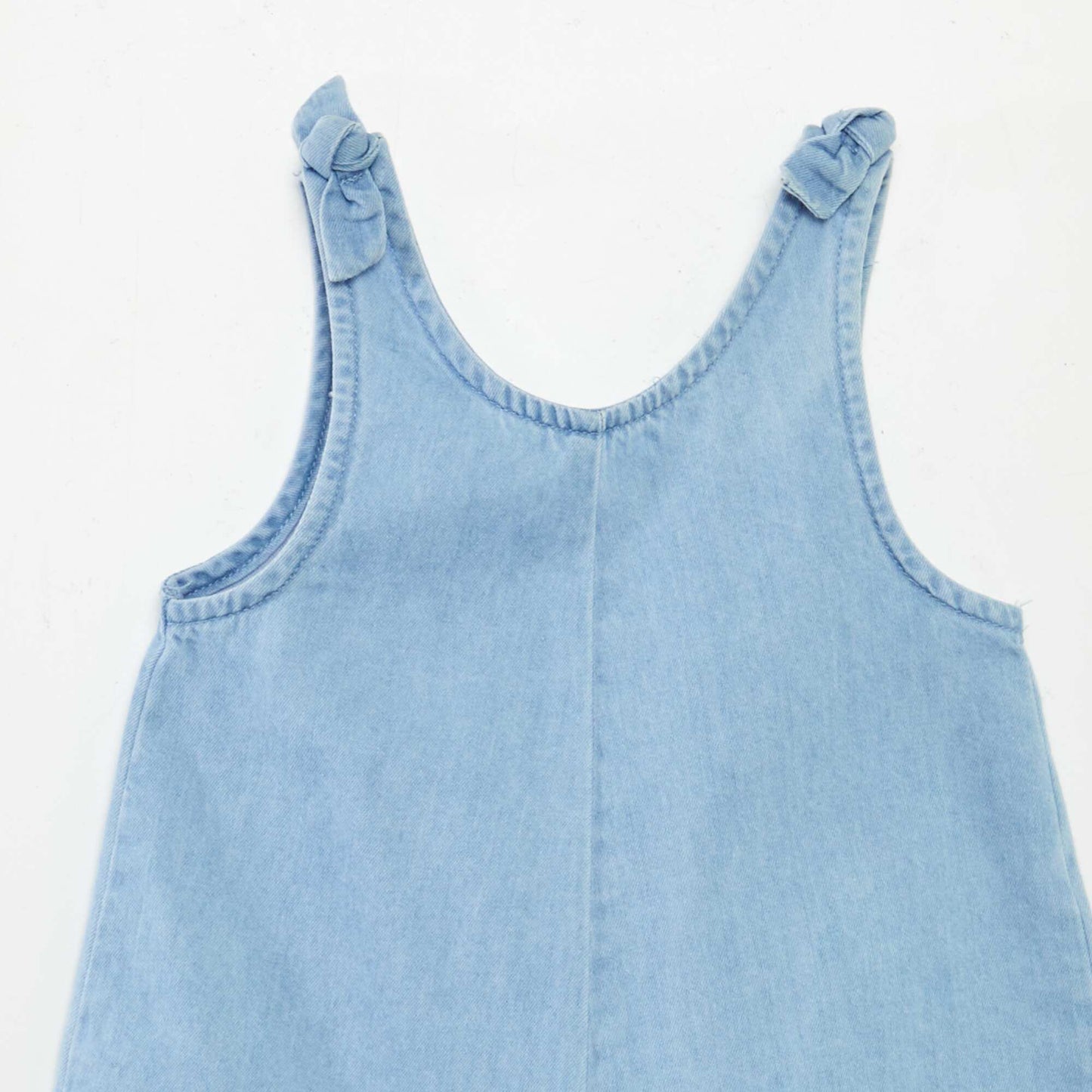 Enterito jean con volante AZUL