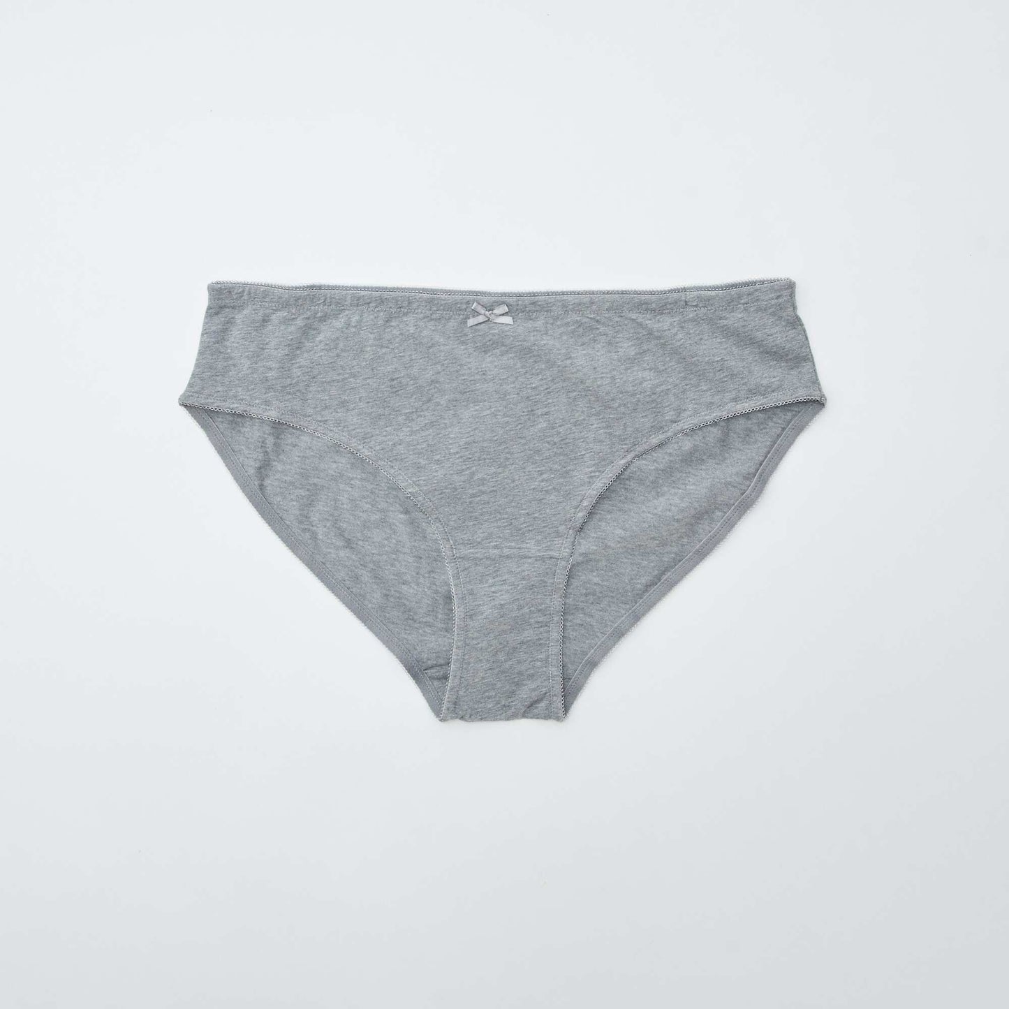 Pack de 3 braguitas de algodón elástico GRIS
