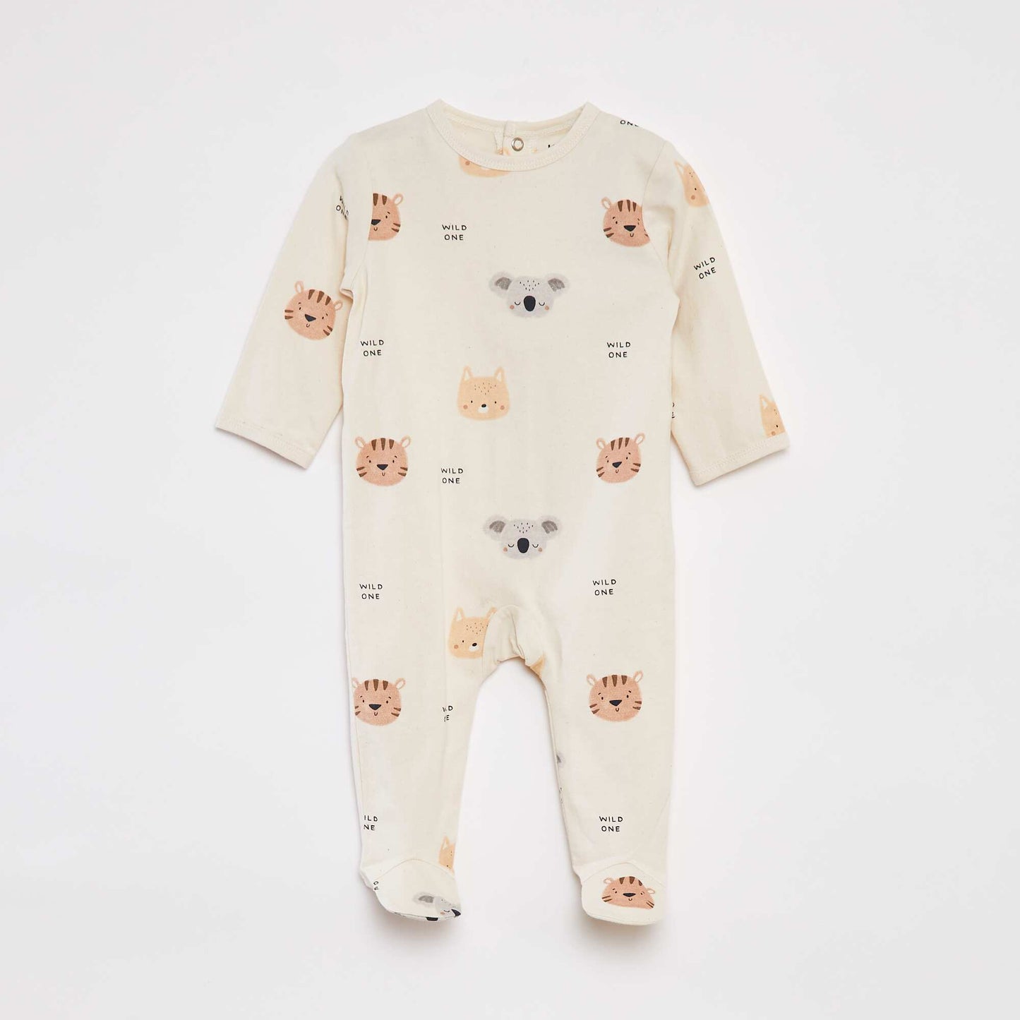 Pijama con pies estampado BLANCO