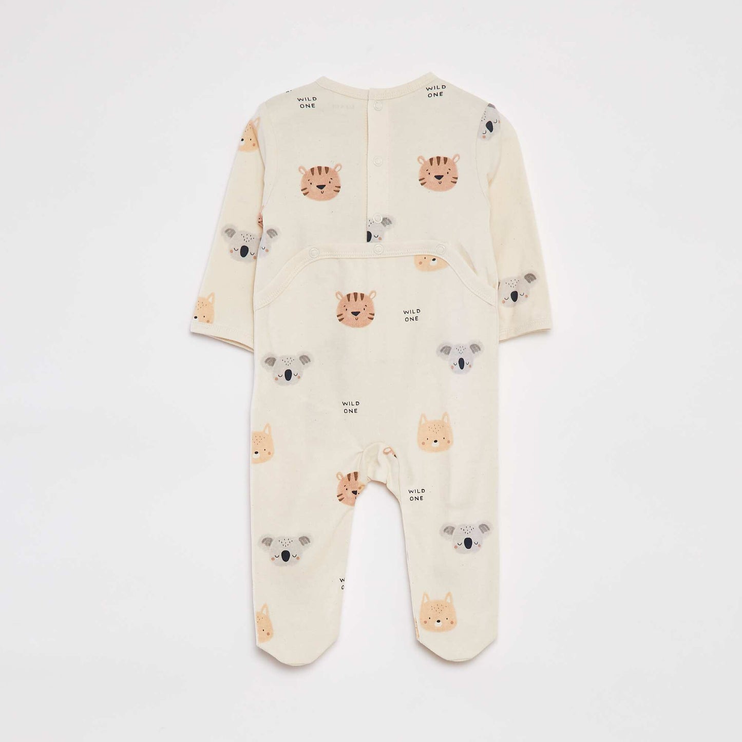 Pijama con pies estampado BLANCO