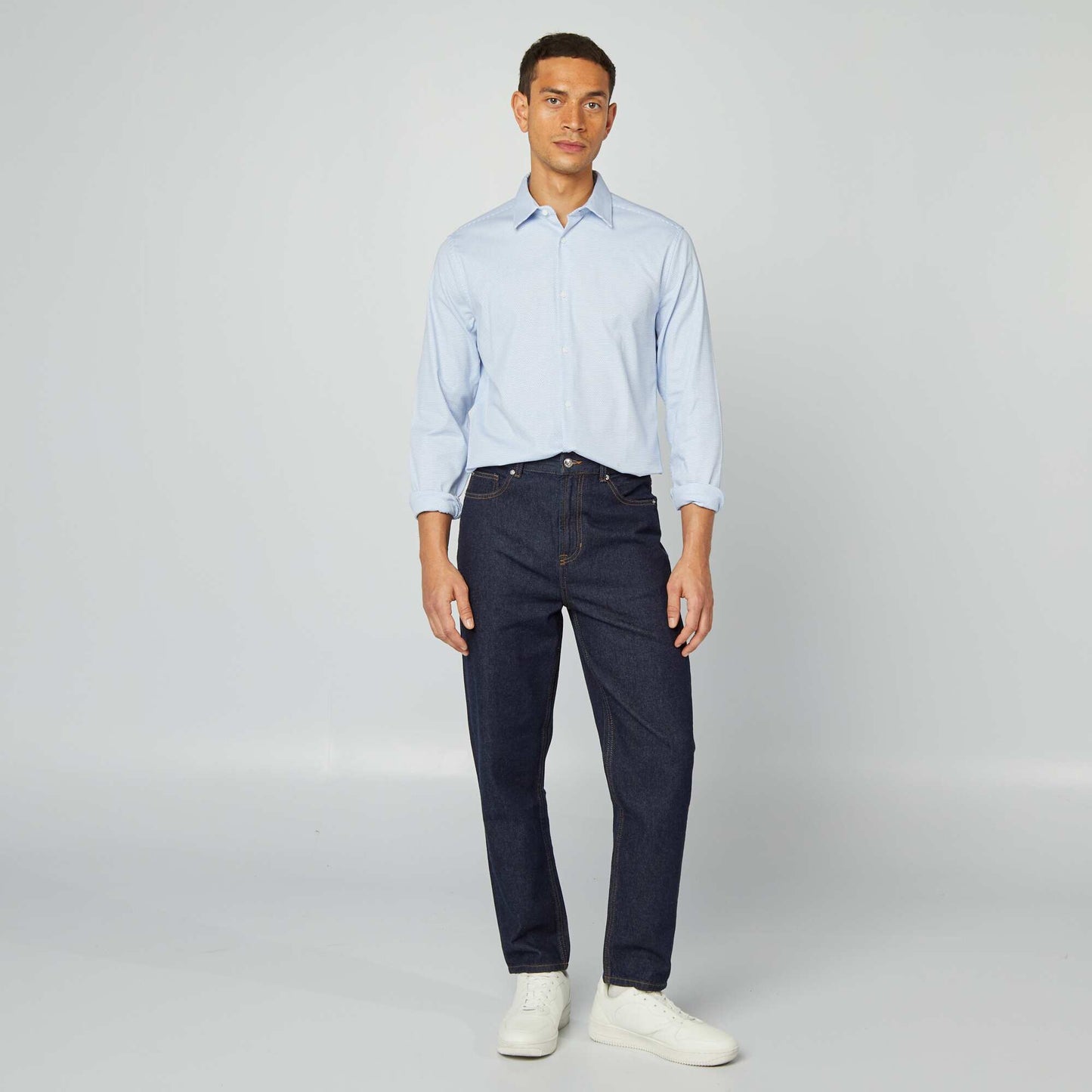 Camisa dobby corte slim BLANCO