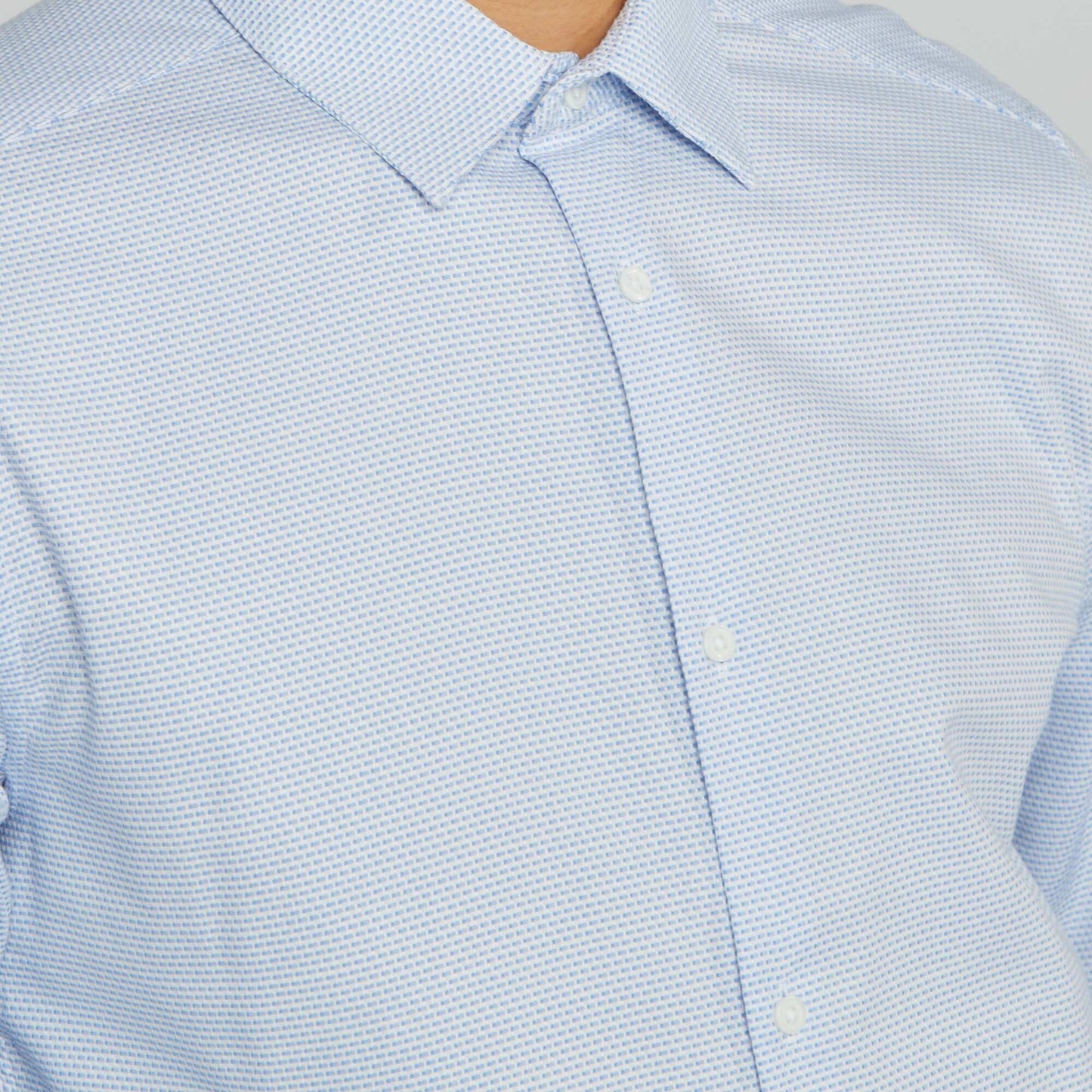 Camisa dobby corte slim BLANCO