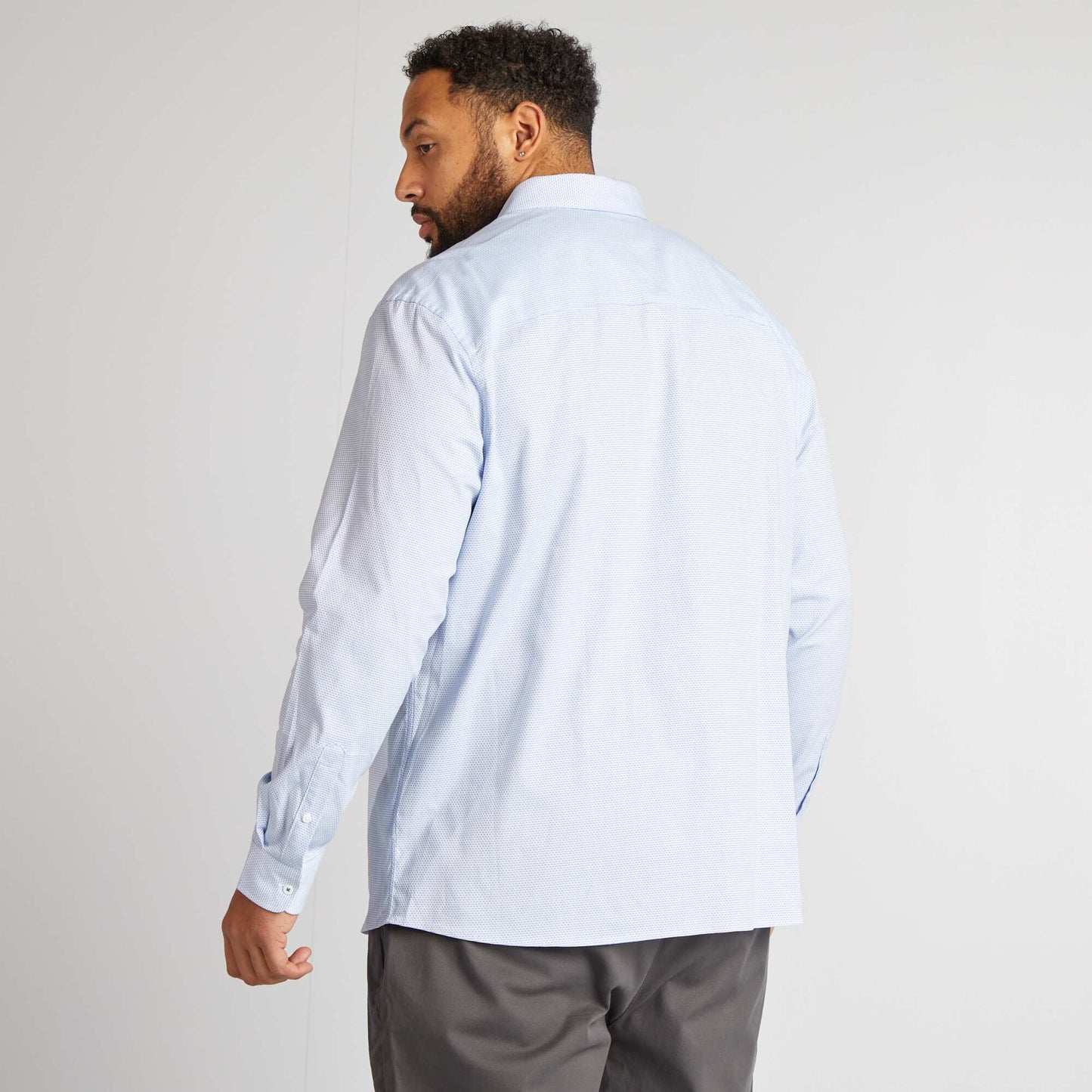 Camisa dobby corte slim BLANCO