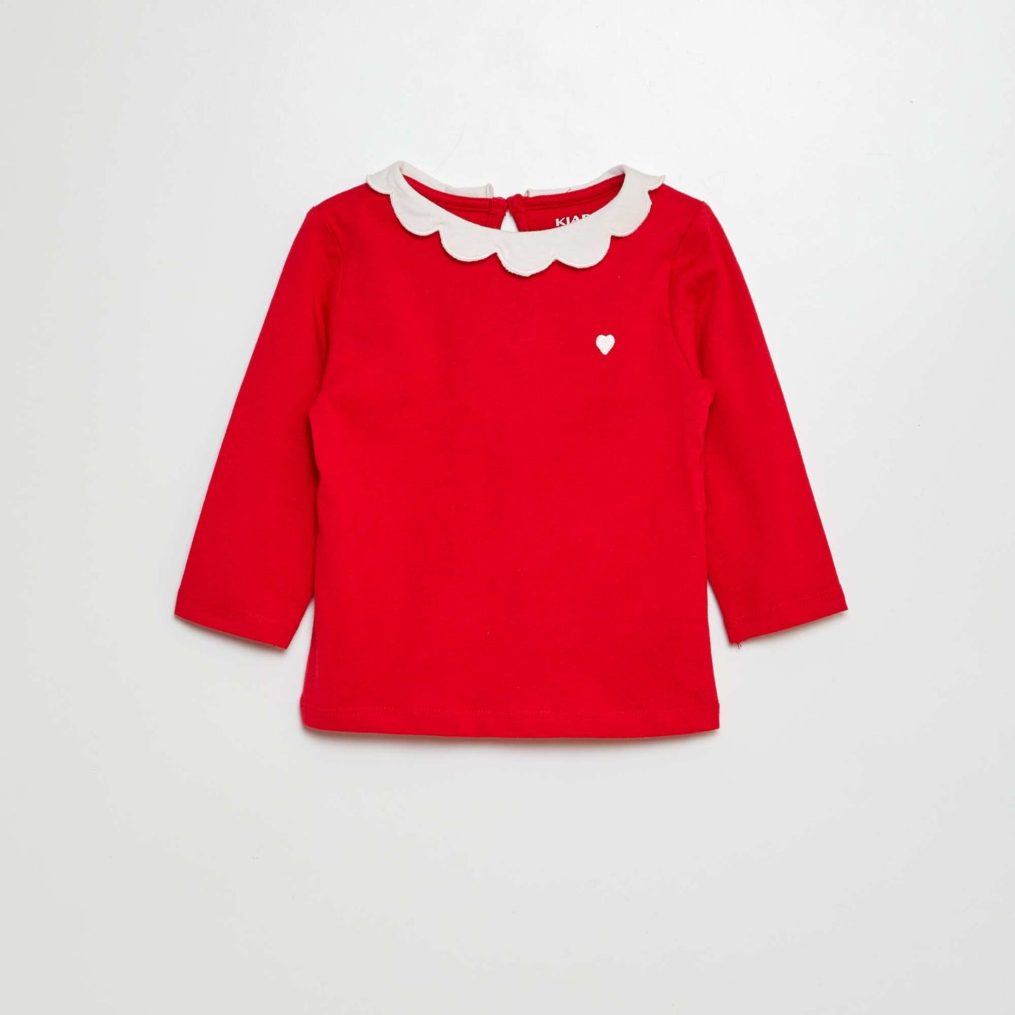 Camiseta con gorguera ROJO