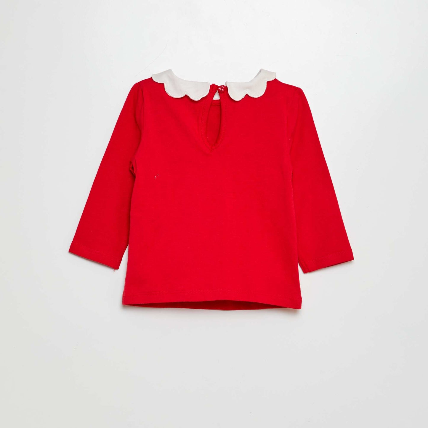 Camiseta con gorguera ROJO