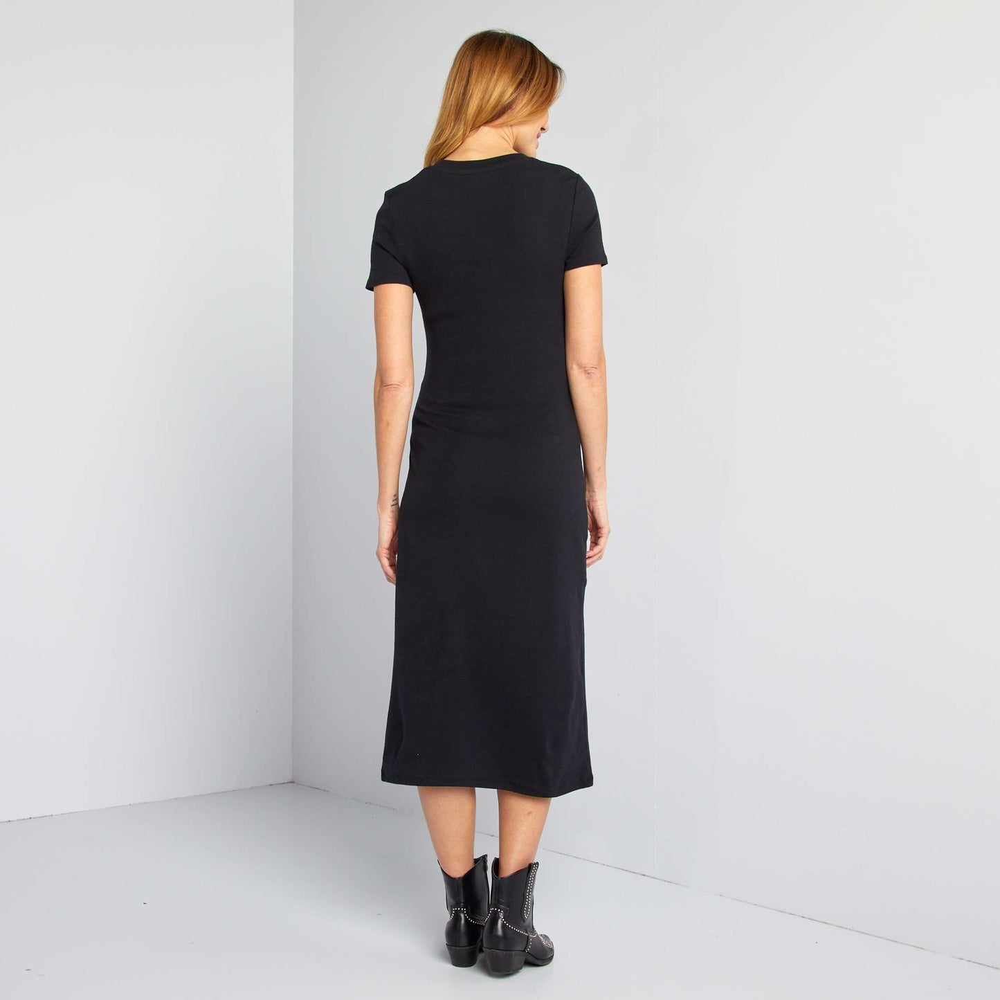 Vestido midi maternidad NEGRO