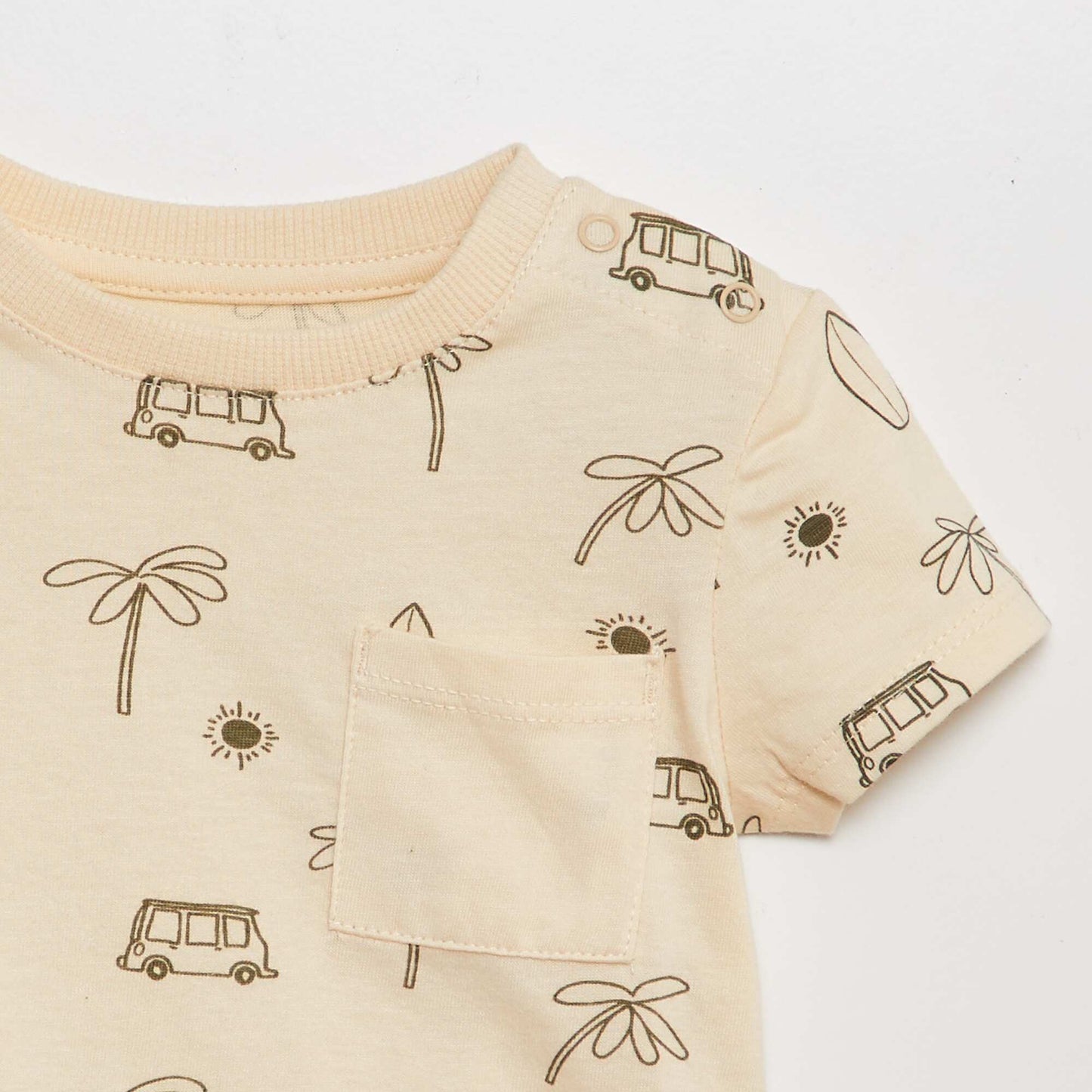 Camiseta con bolsillo en el pecho BLANCO