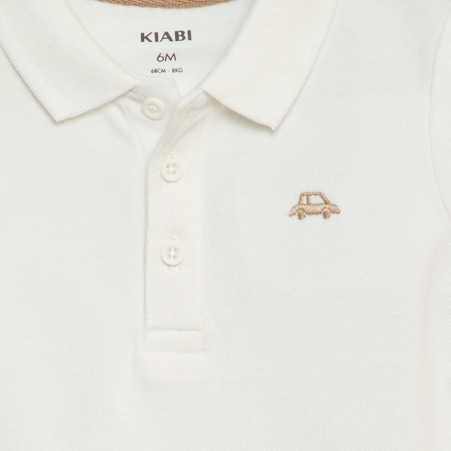Remera de algodón piqué BLANCO