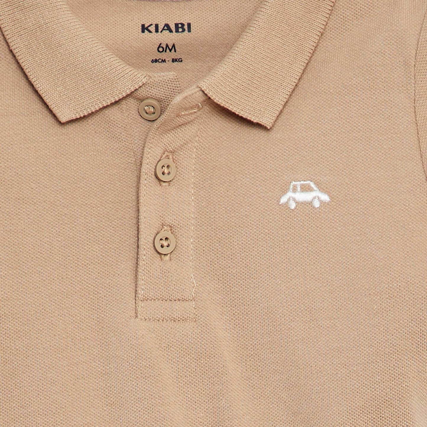 Remera de algodón piqué BEIGE