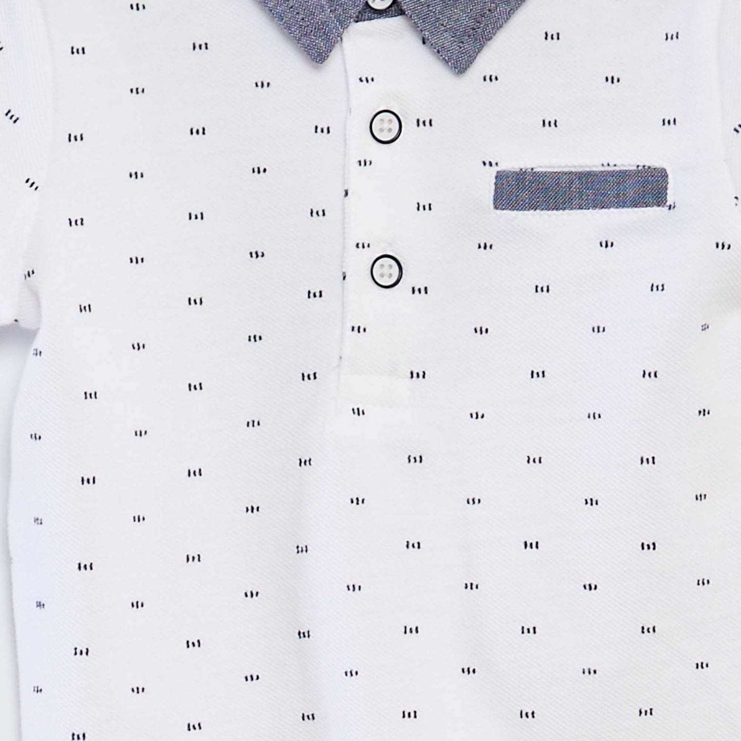 Remera de piqué de algodón BLANCO