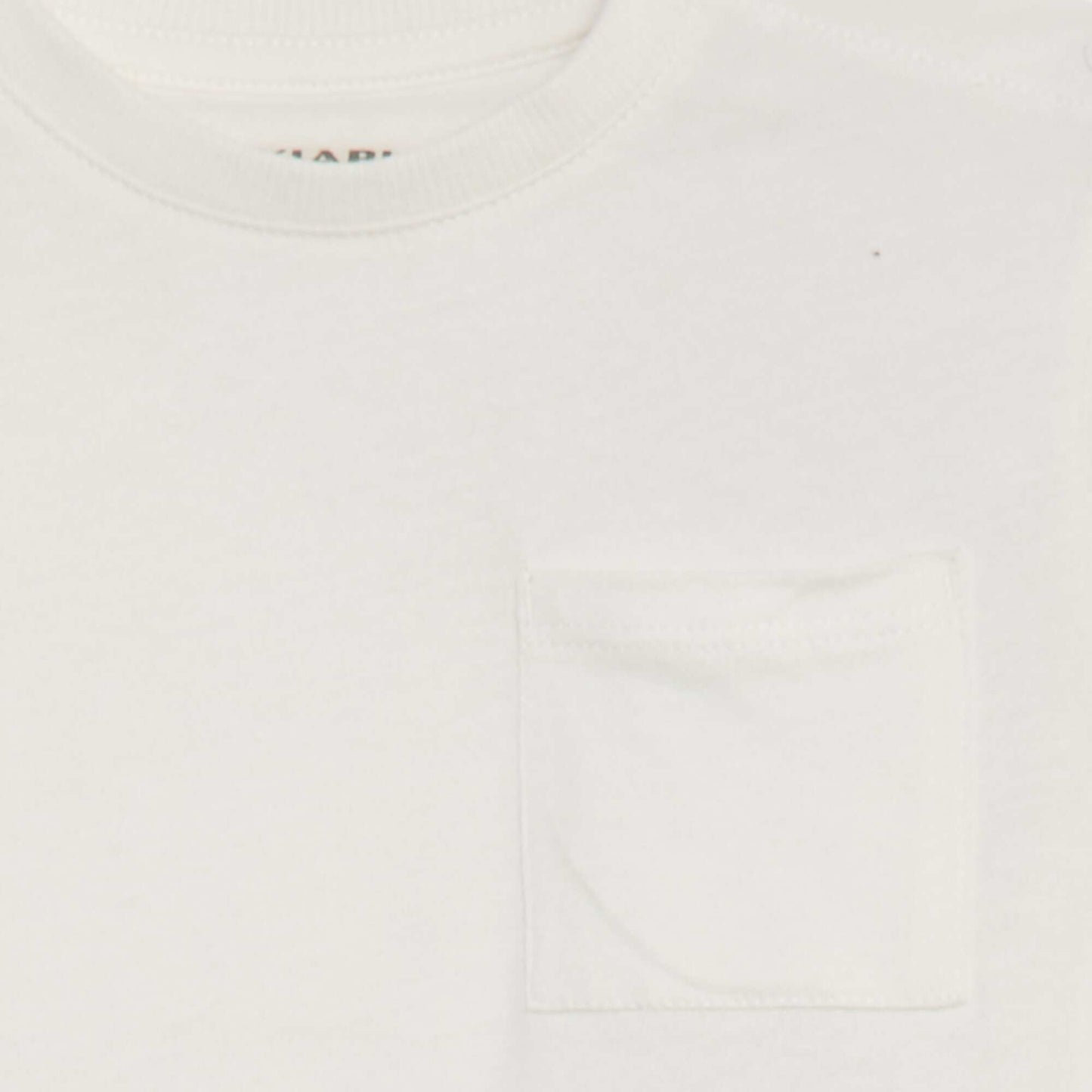 Camiseta lisa de manga corta BLANCO